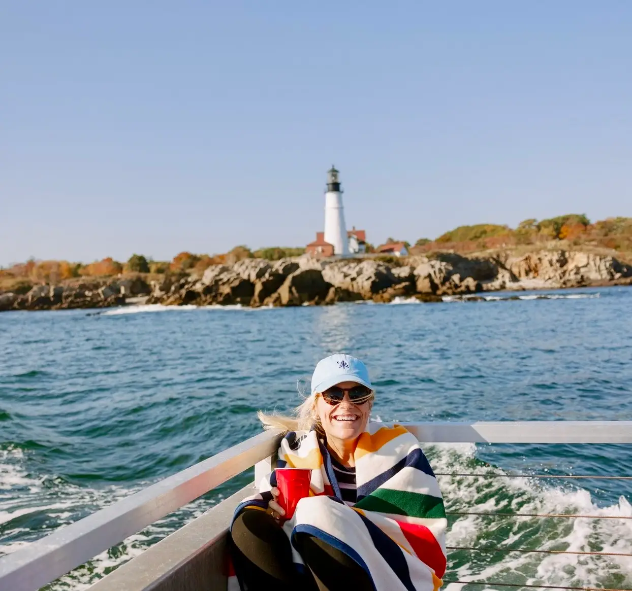 Katherine Parker-Magyar Author sailing in Maine outside Portland