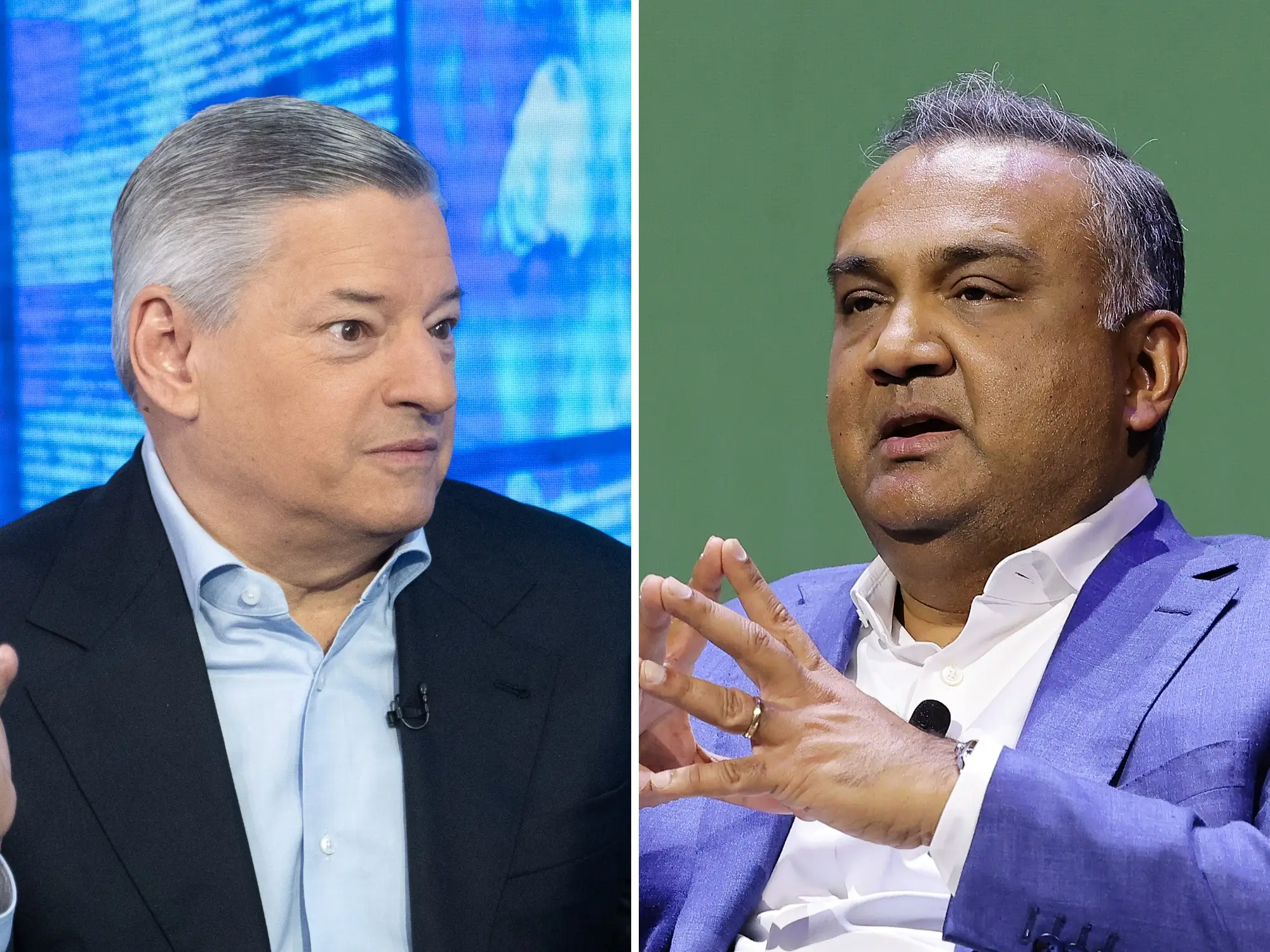 Netflix Co-CEO Ted Sarandos and YouTube CEO Neal Mohan.