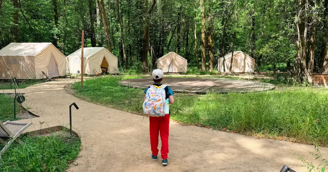 I was nervous to camp alone with my 9-year-old son, so we tried glamping. It was the perfect adventure with less stress.
