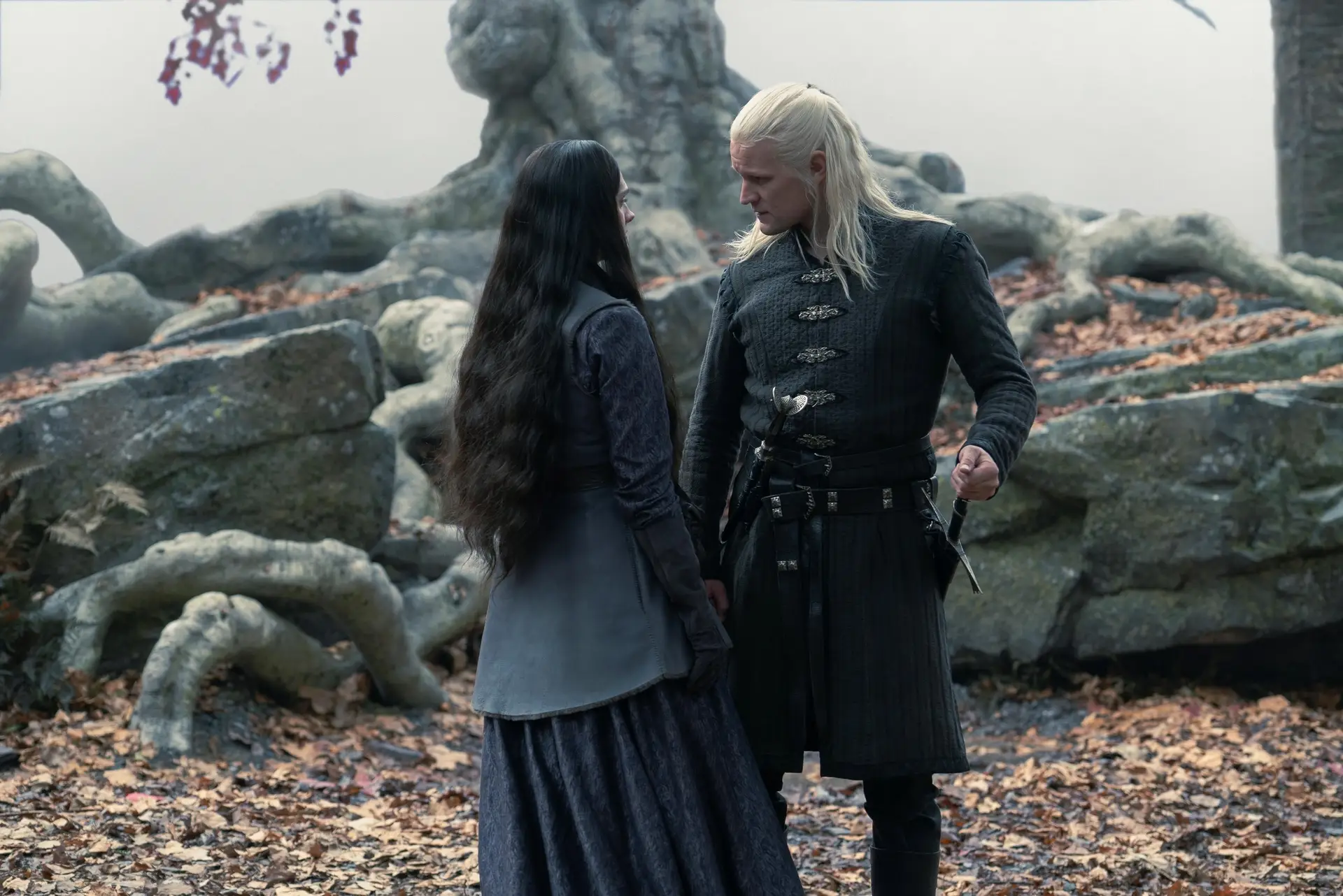 Gayle Rankin and Matt Smith as Alys Rivers and Daemon Targaryen in