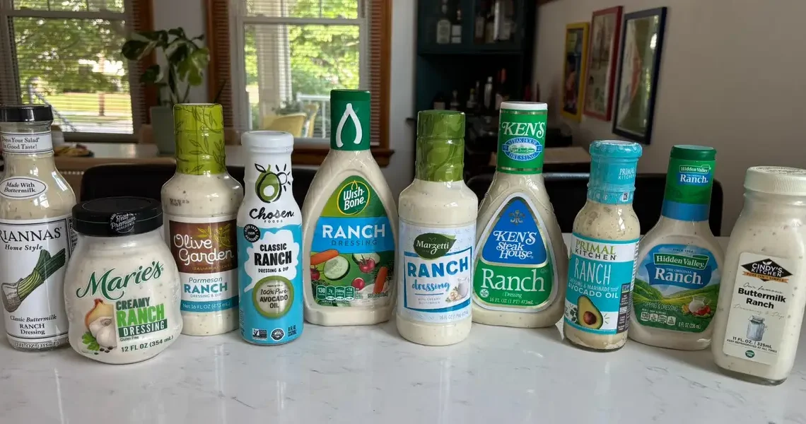 I tried 10 ranch dressings from the grocery store. The best one was tucked away in the refrigerated section.