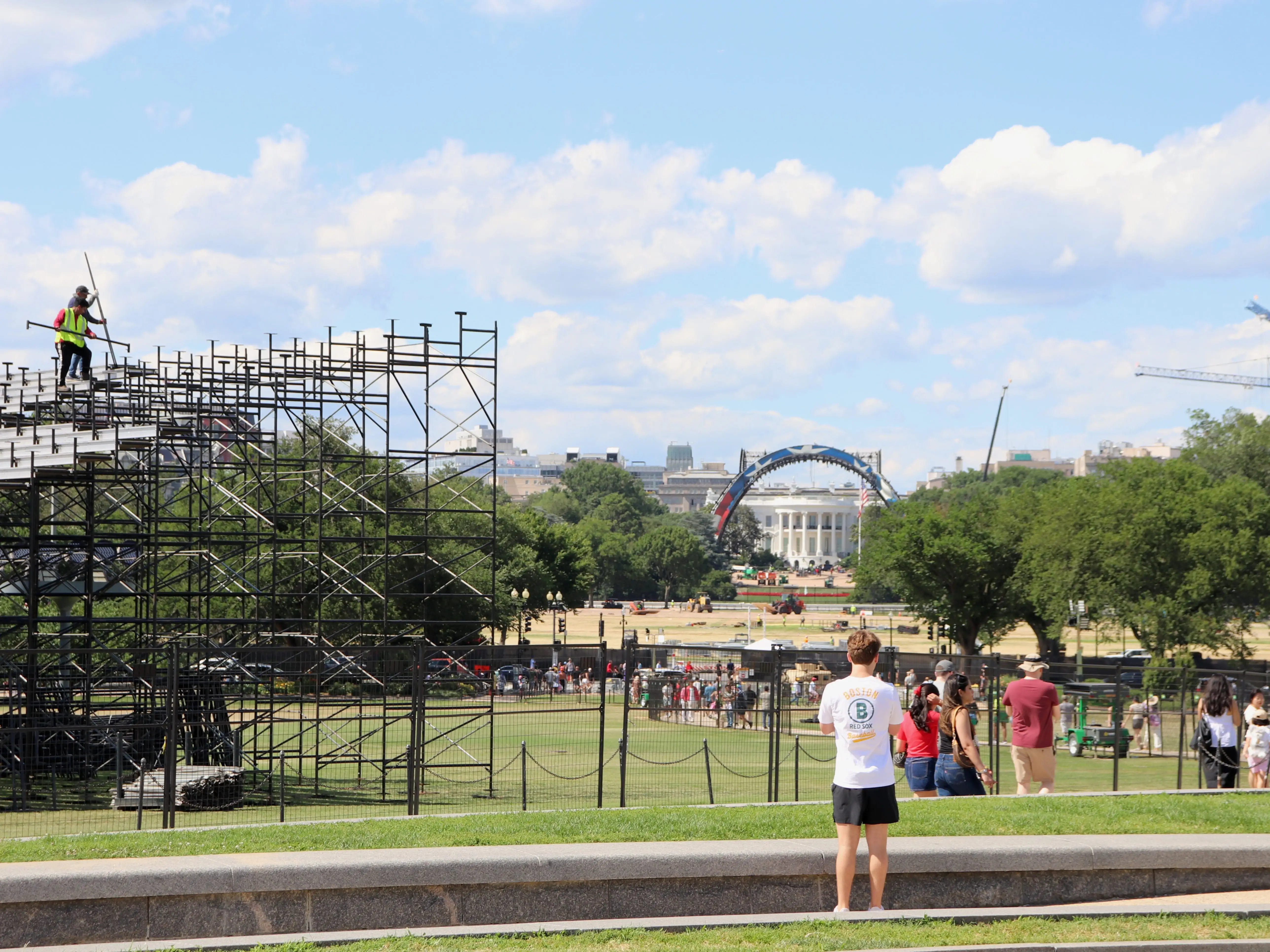 Visitors' view of the White House on June 19, 2026