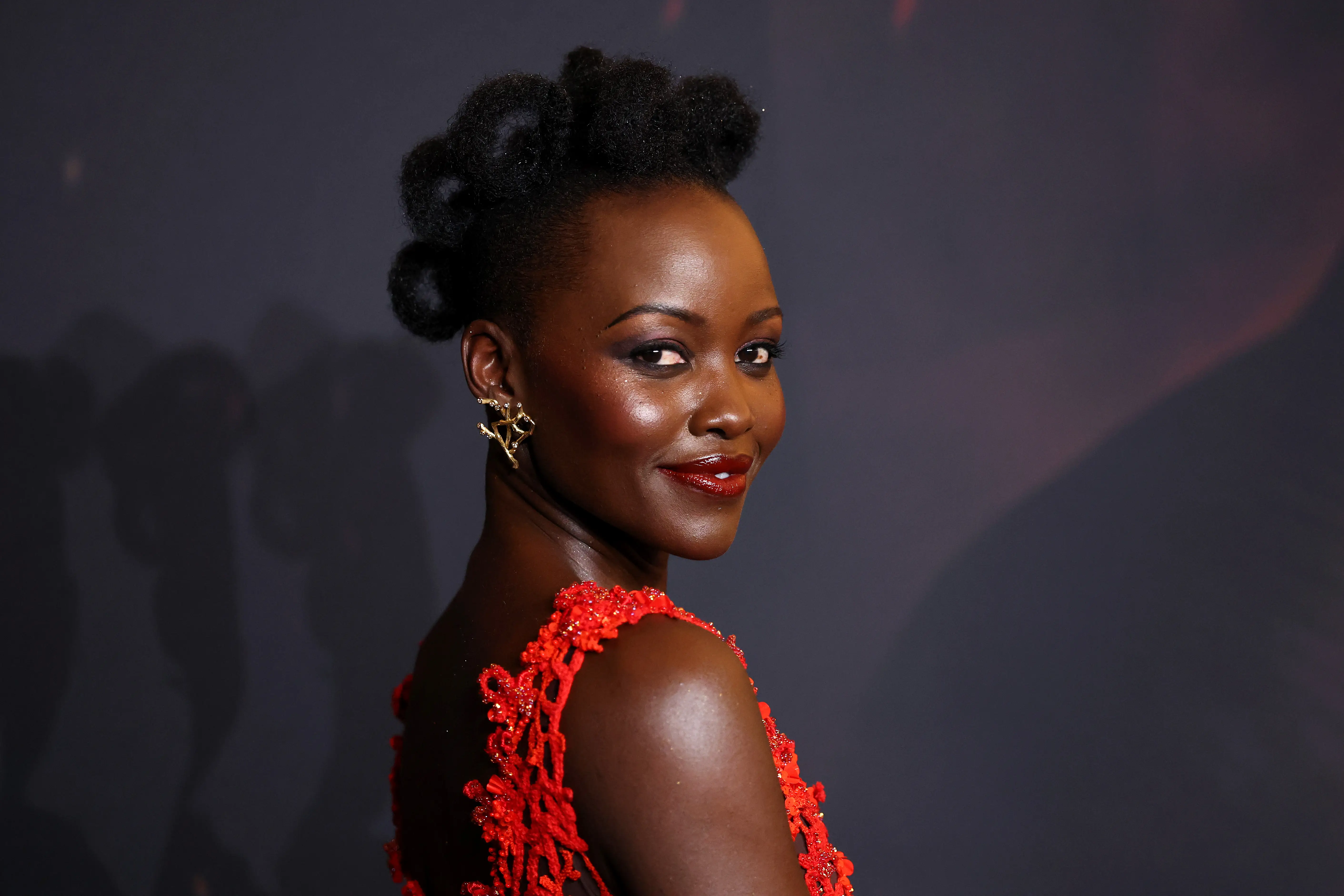 Lupita Nyong'o at the Paris premiere of 