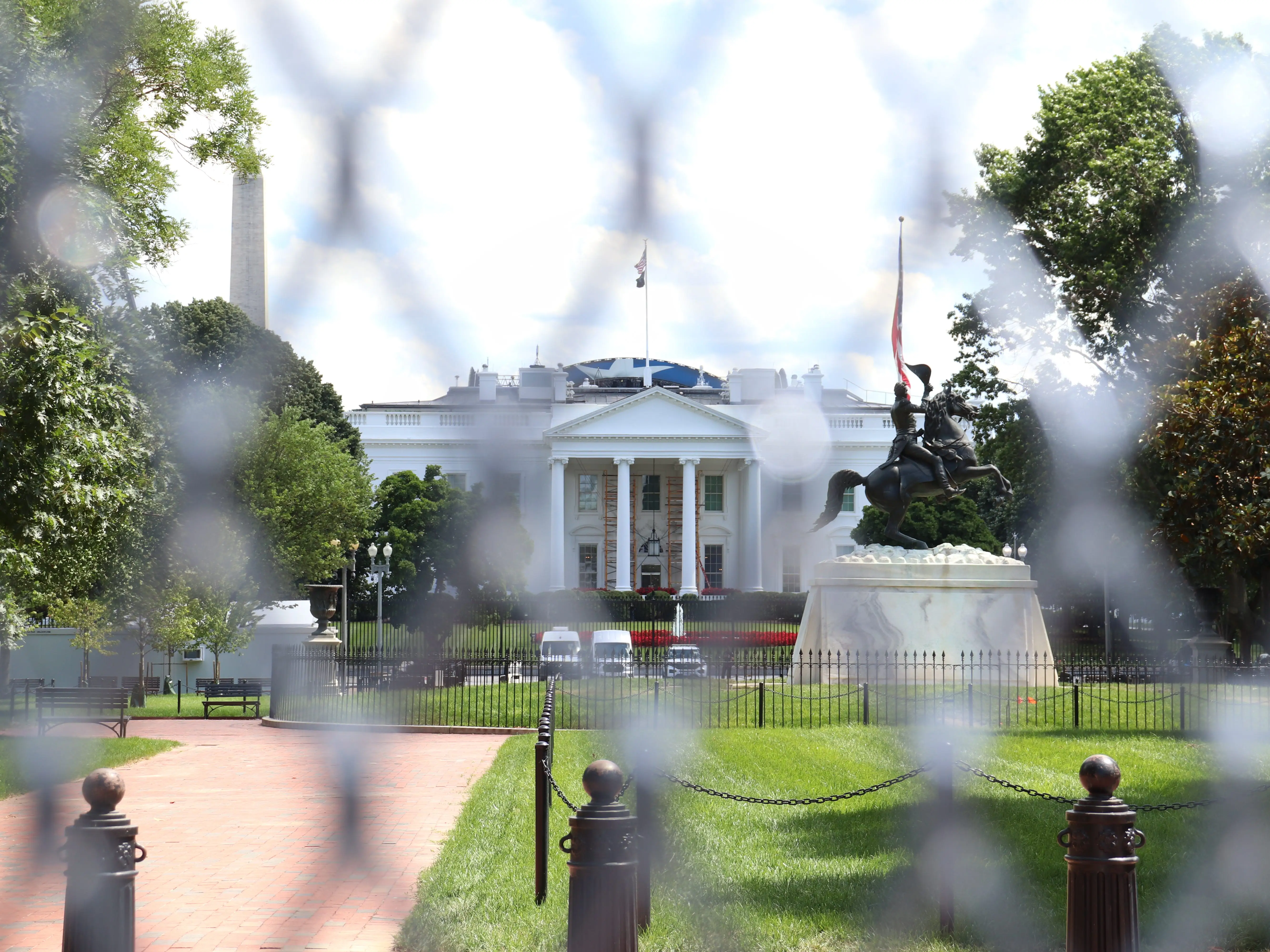 View of the White House on June 19, 2026