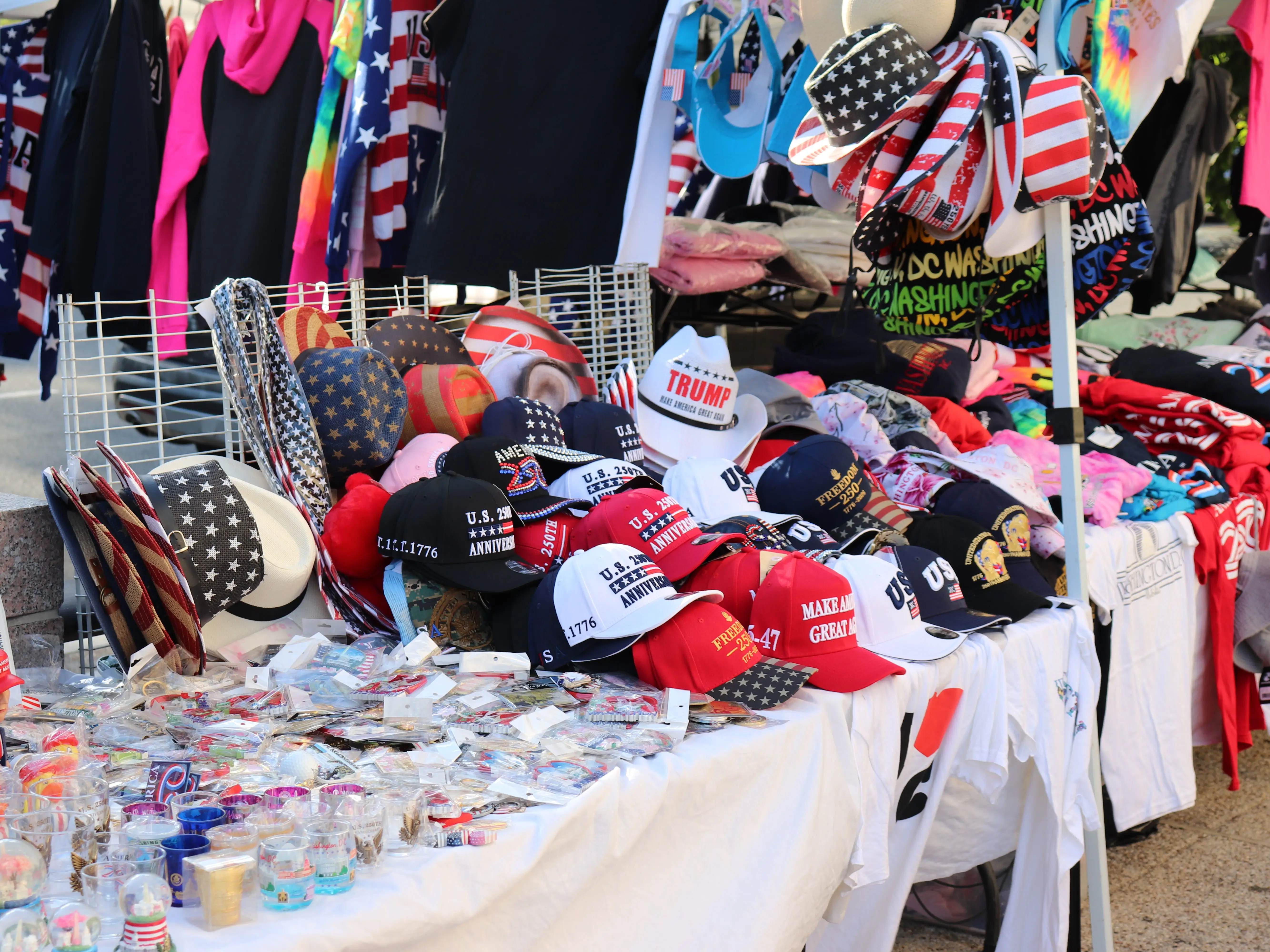 Vendor merch on Washington, DC, on June 19, 2026.