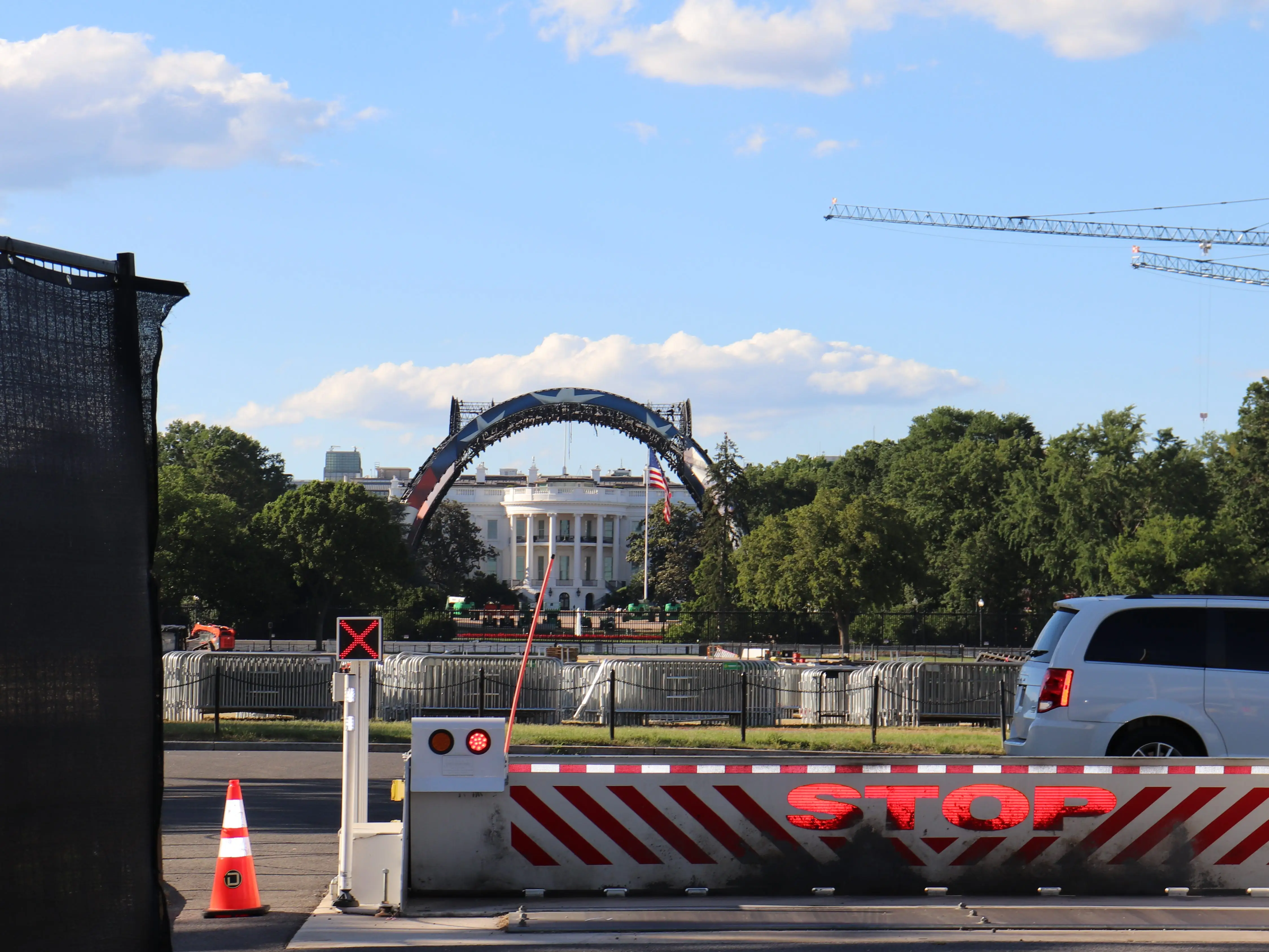 View of fighting ring of the White House on June 19, 2026