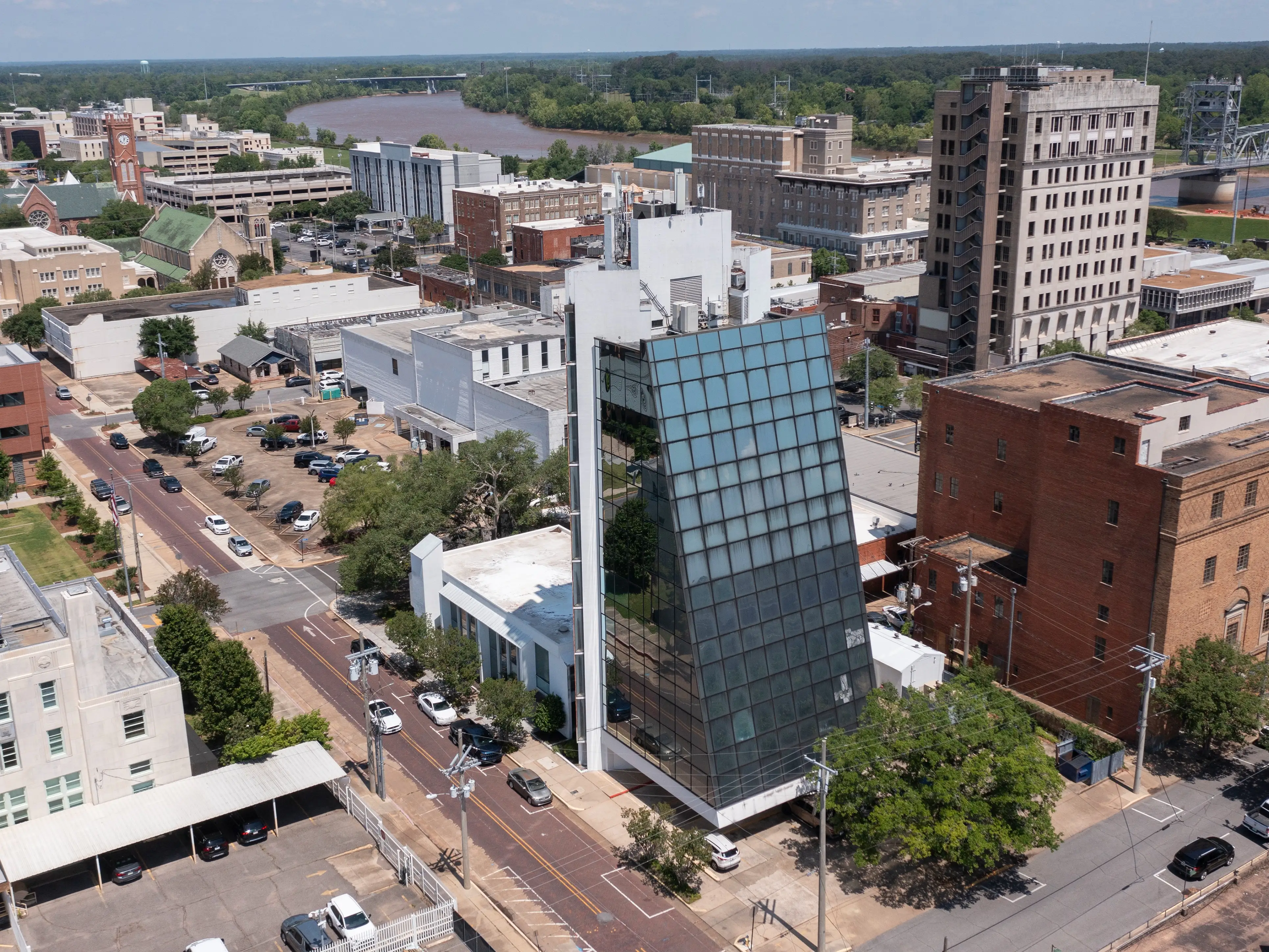 Historic Downtown Alexandria Louisiana stock photo