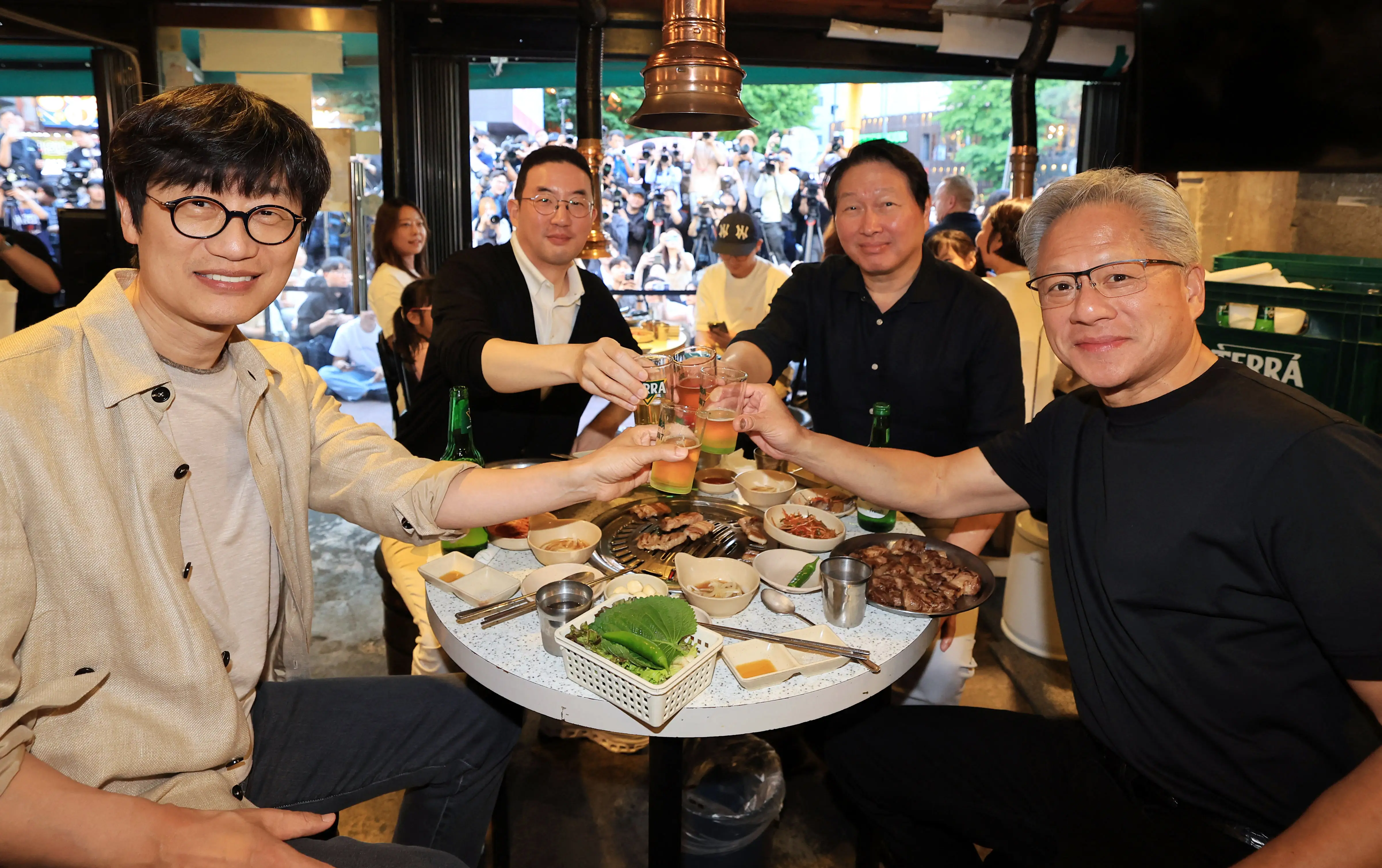 jensen huang having dinner