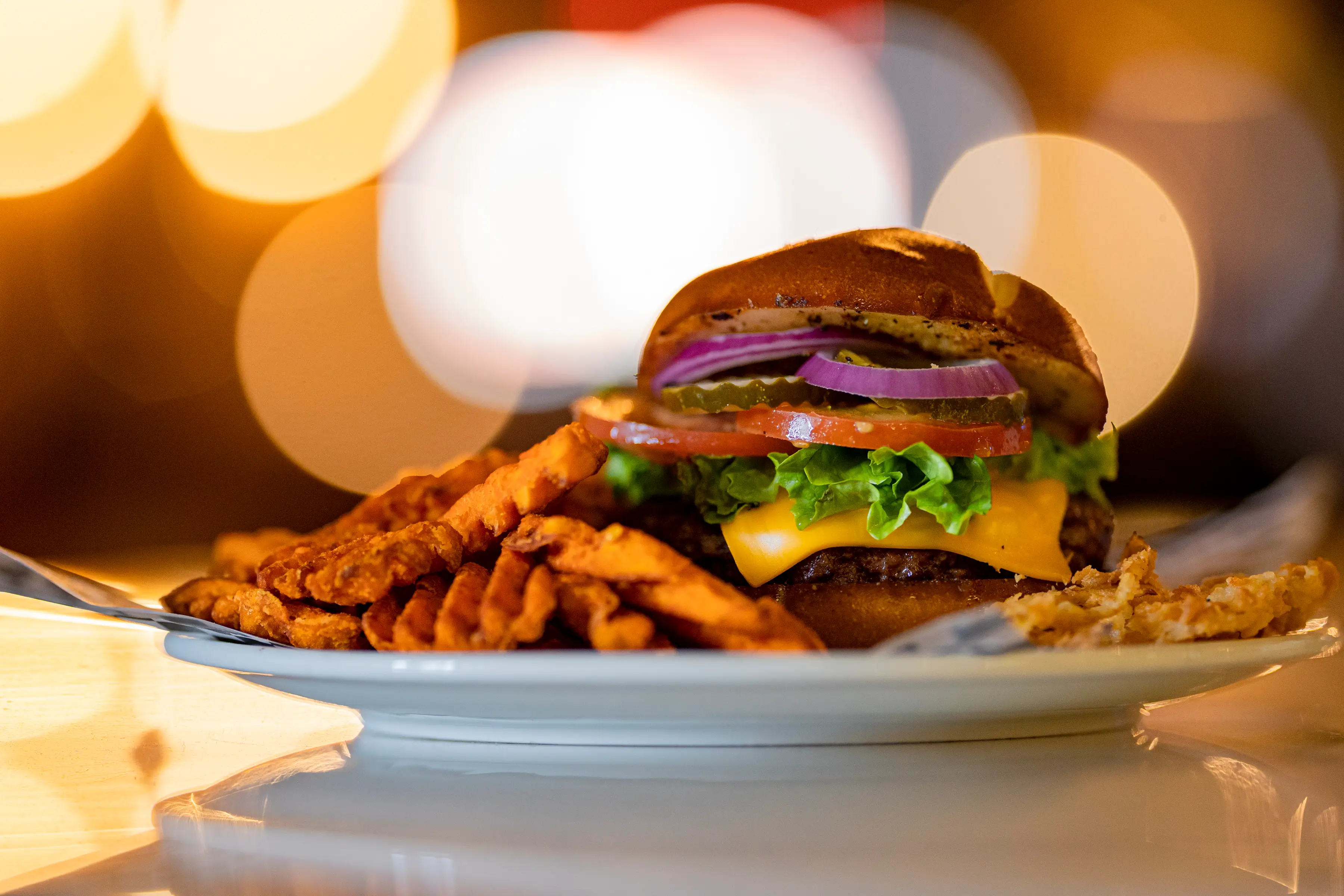 The bison burger at Senator's Steakhouse & Brass Buffalo Saloon in Cheyenne, Wyoming.