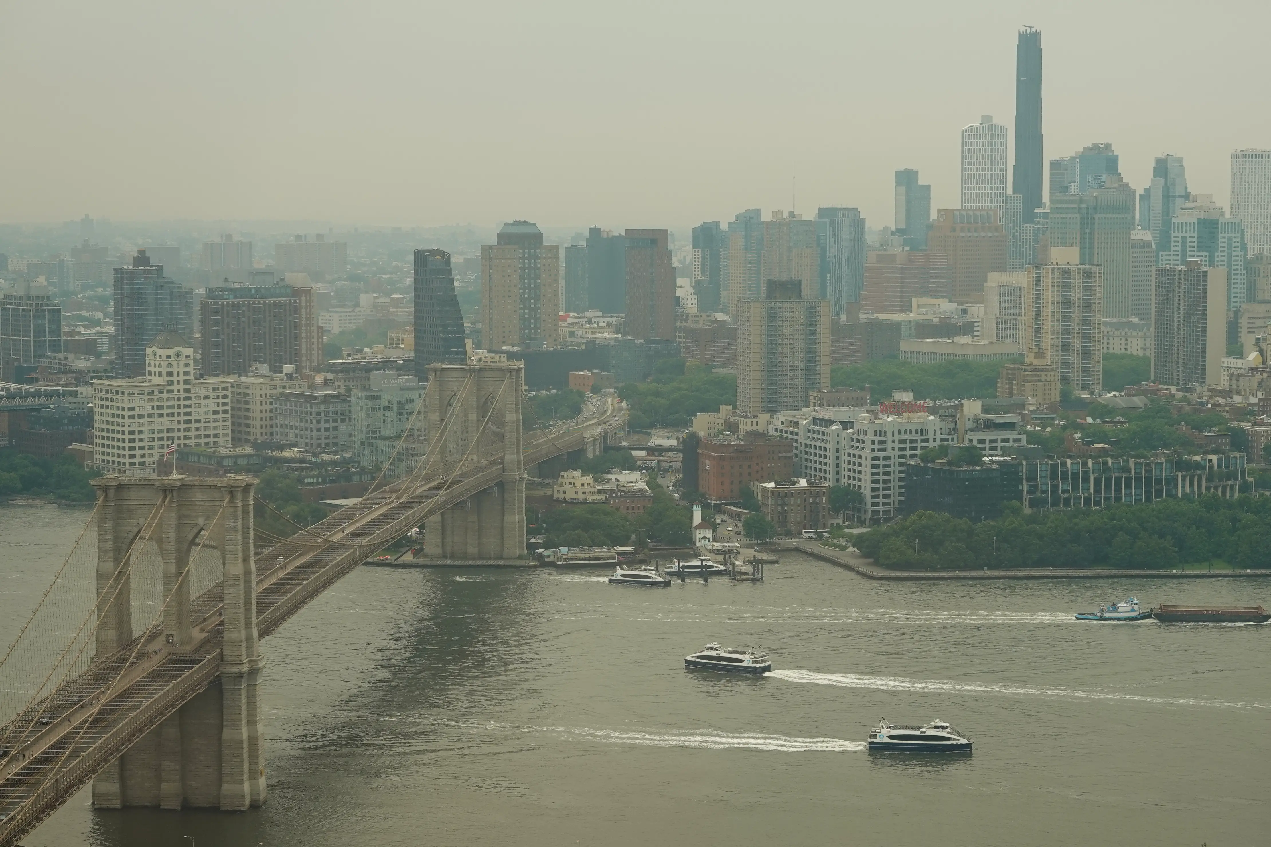 New York City full of wildfire smoke.