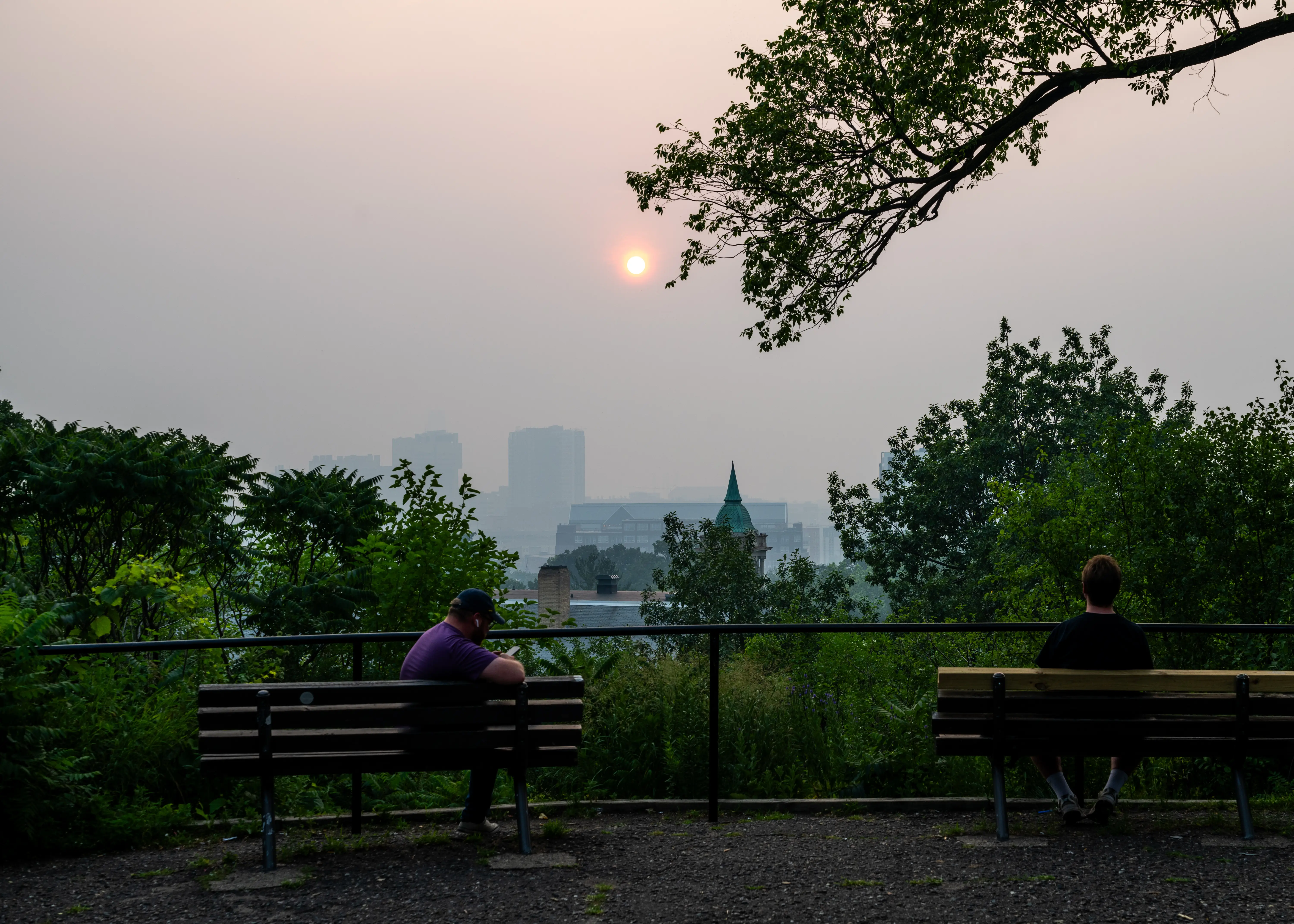 Wildfire smoke in Minneapolis.