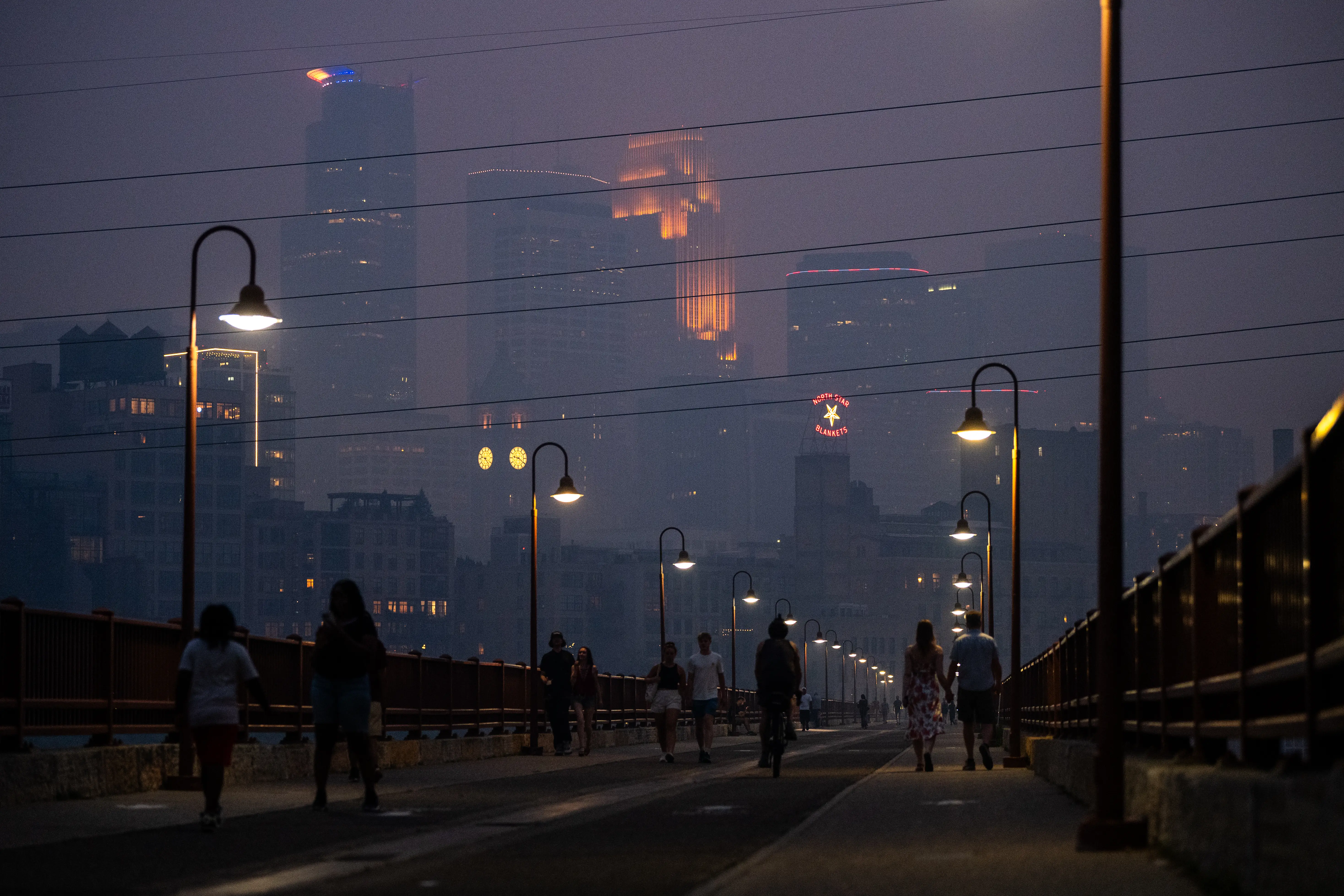 Wildfire smoke in Minneapolis.