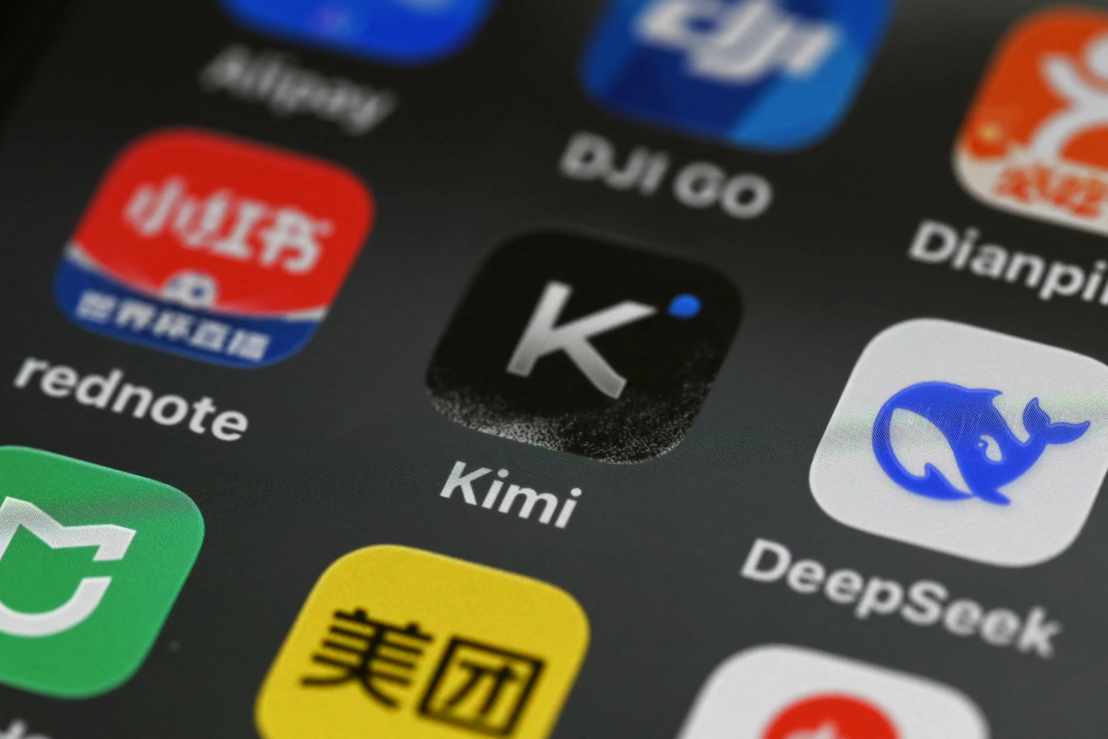 The Moonshot AI Kimi app is seen on a mobile phone screen in Beijing on July 17, 2026