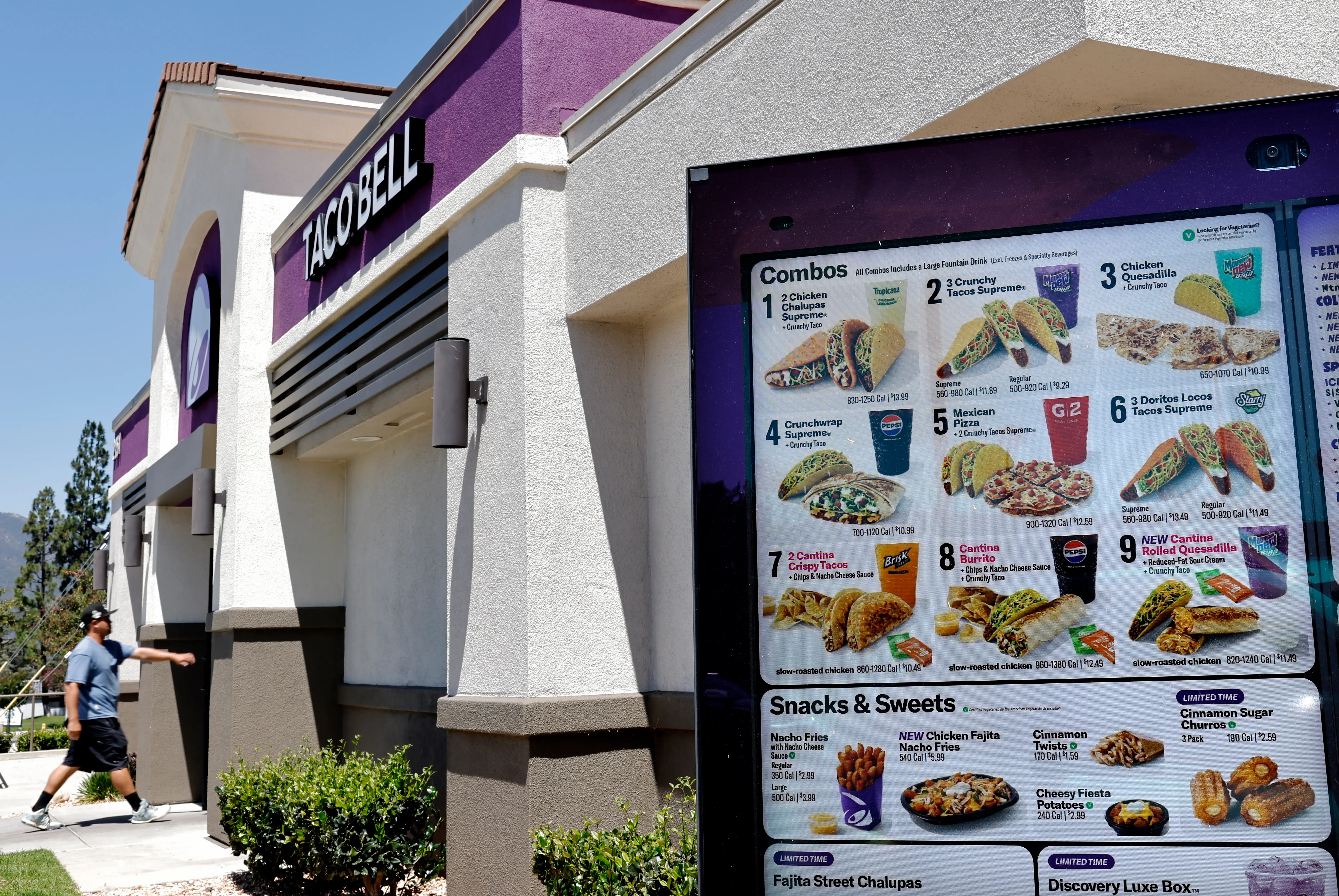 A customer enters a Taco Bell restaurant on July 14, 2026 in La Cañada Flintridge, California.