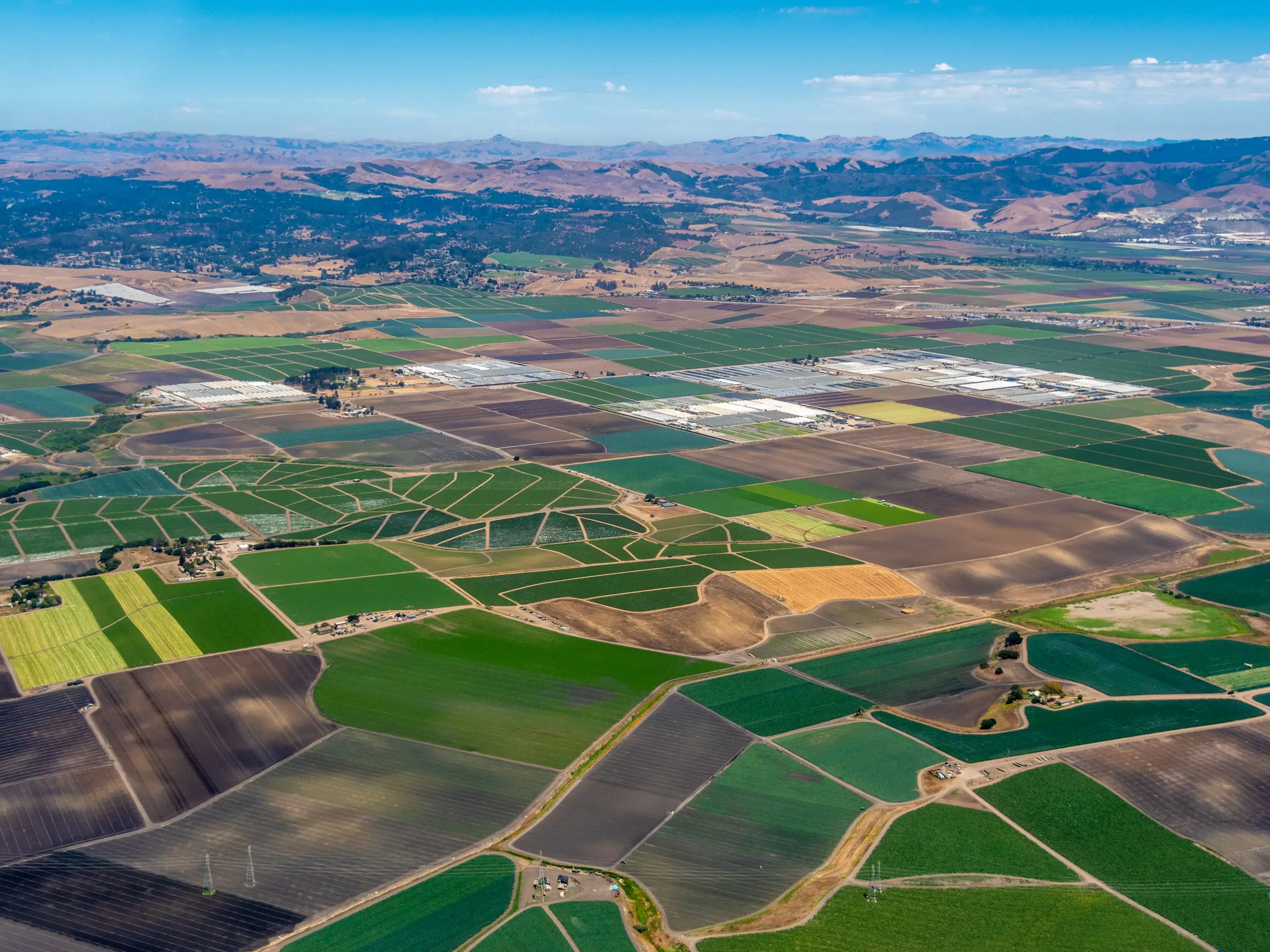 Farmland in Northern California stock photo