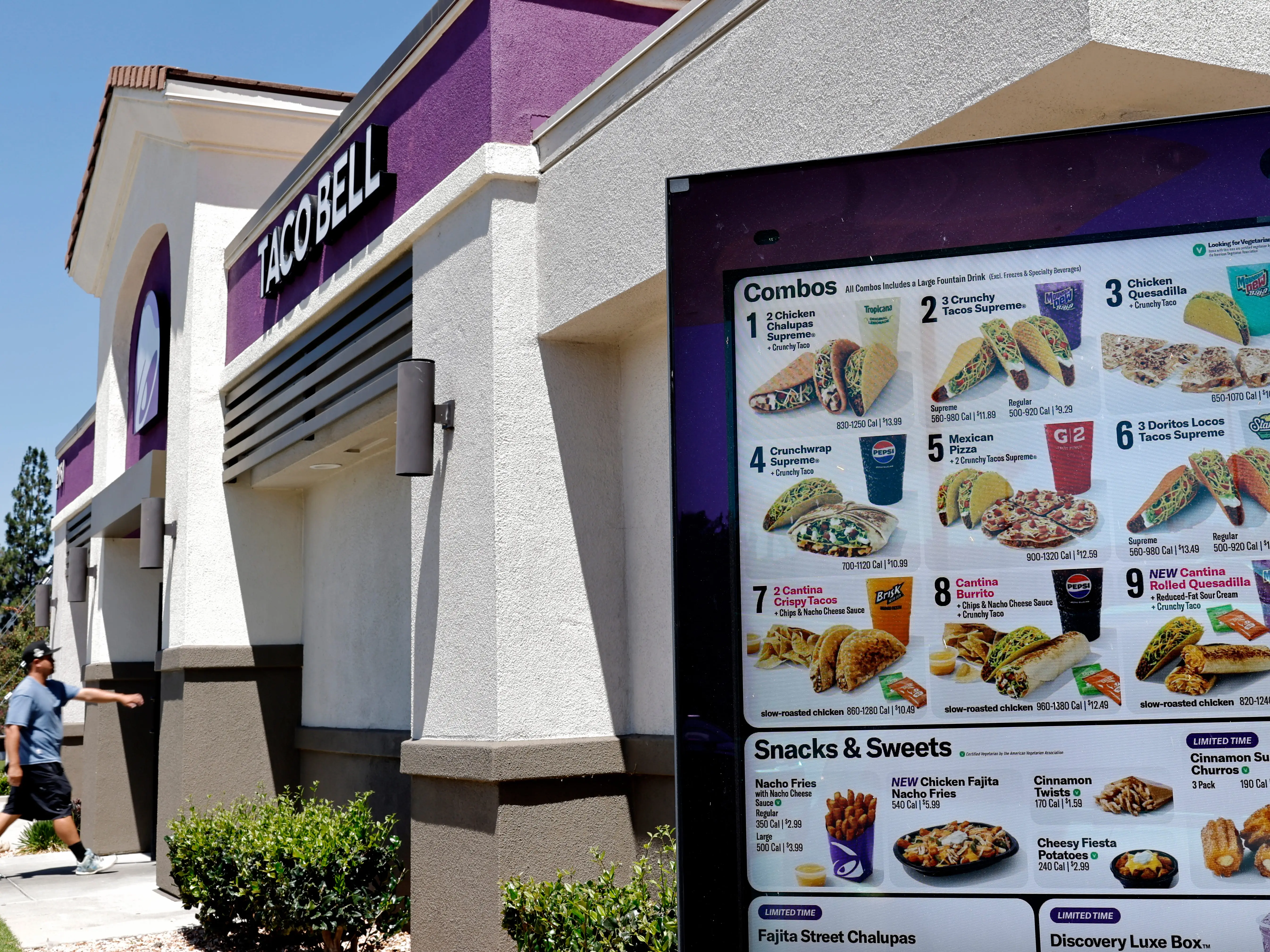 A customer enters a Taco Bell restaurant on July 14, 2026 in La Cañada Flintridge, California.