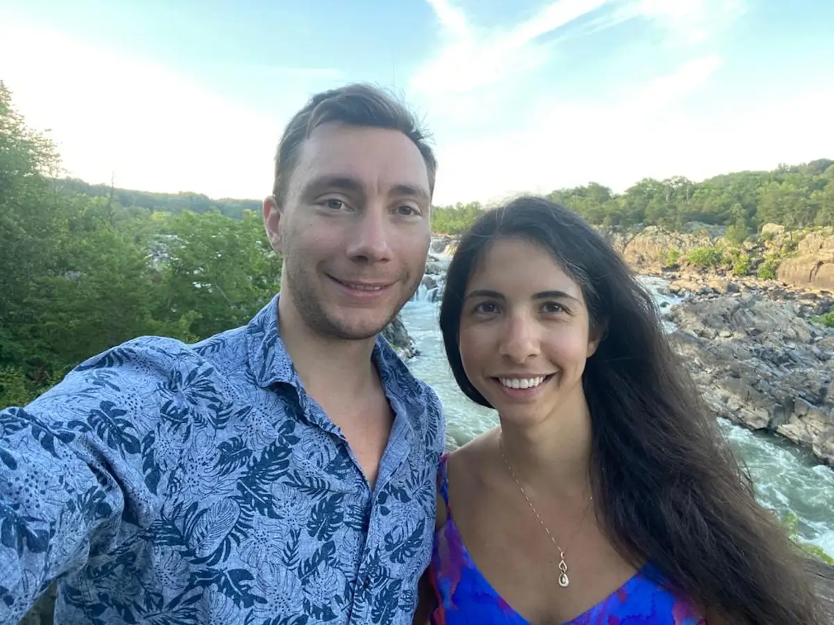 The author and her husband.