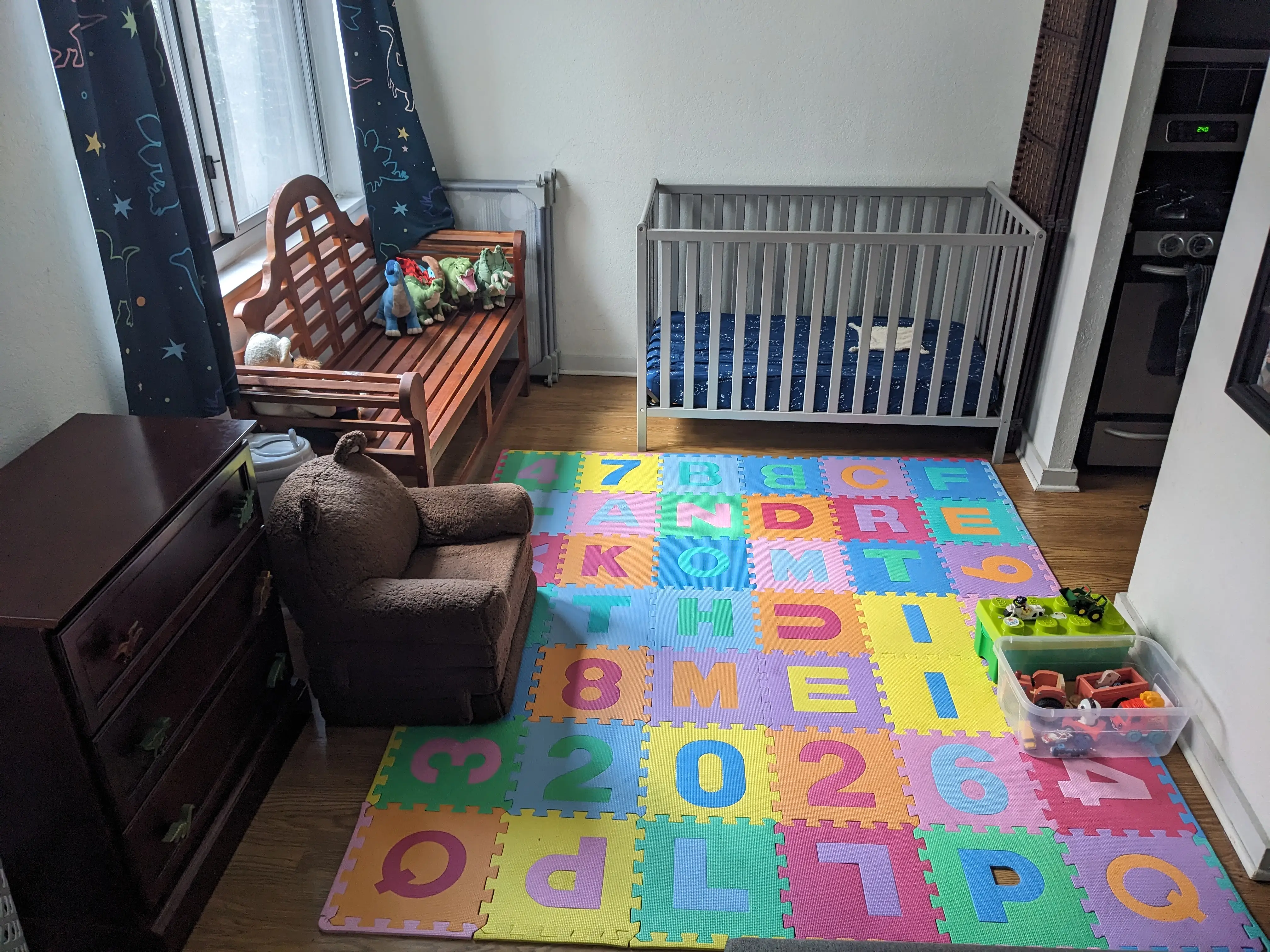 A nursery in a DC apartment.