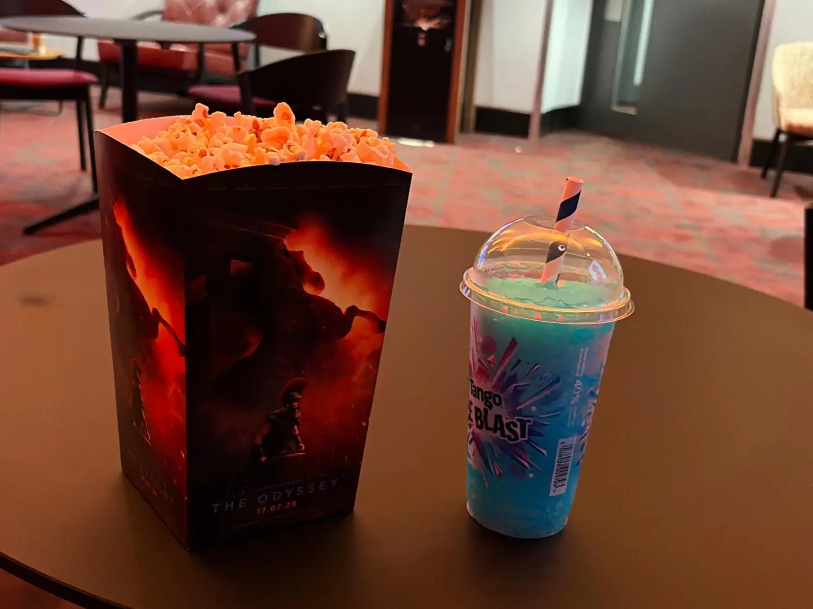 popcorn and a slushie