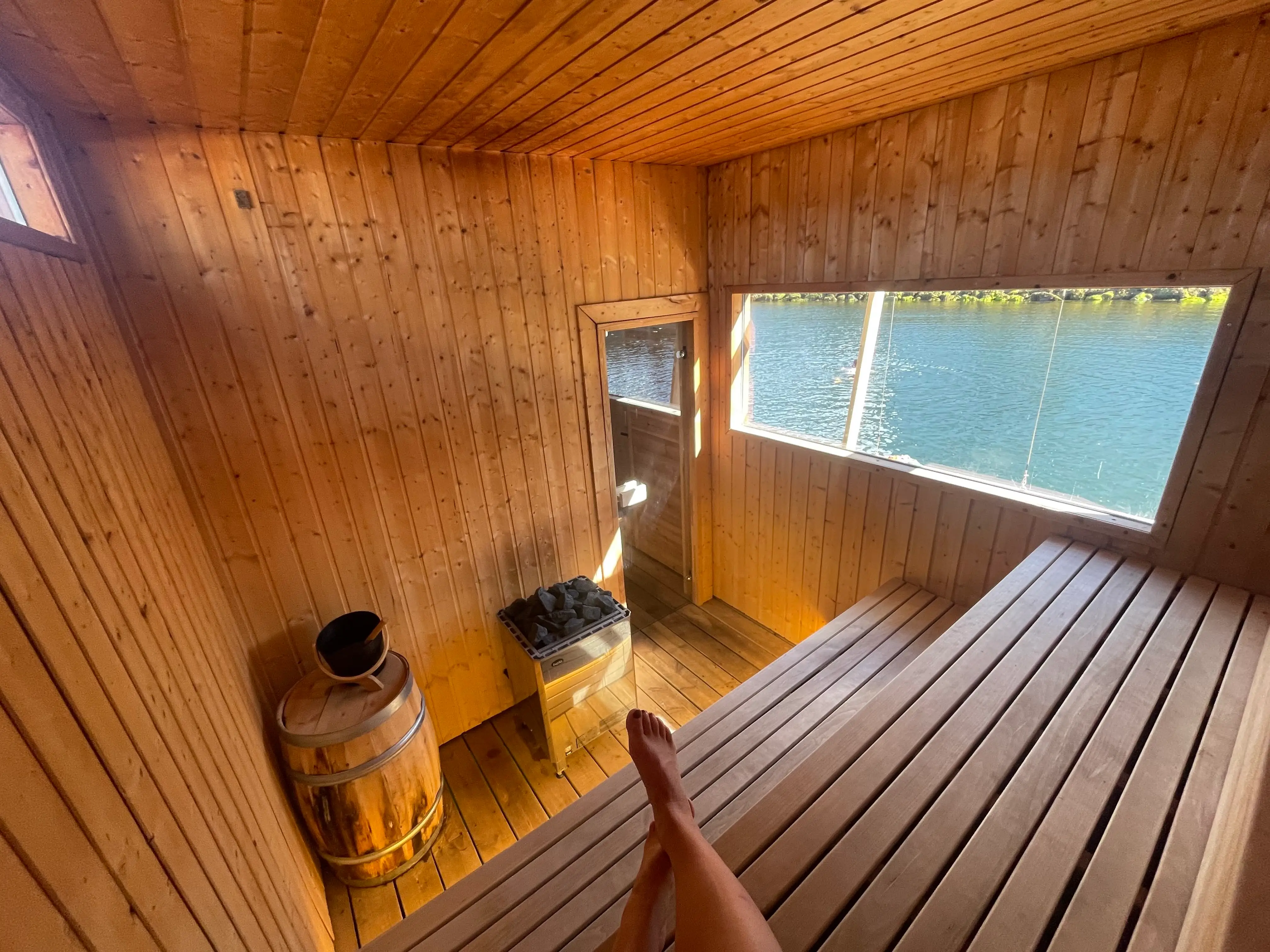 A wood-fired sauna in Trondheim.