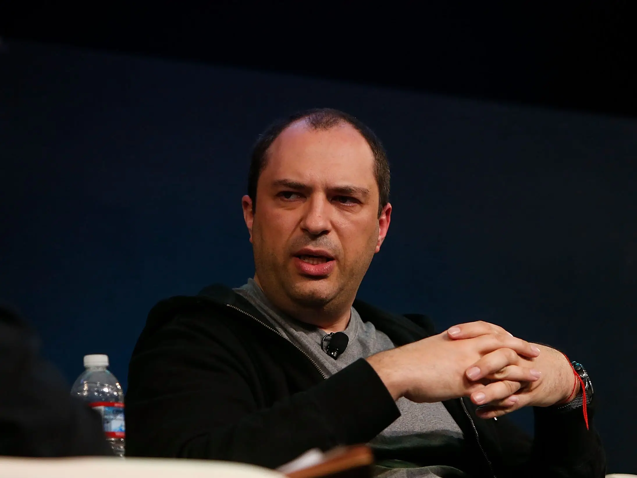Co-founder and former CEO of WhatsApp Jan Koum addresses the audience during Science Channel's 