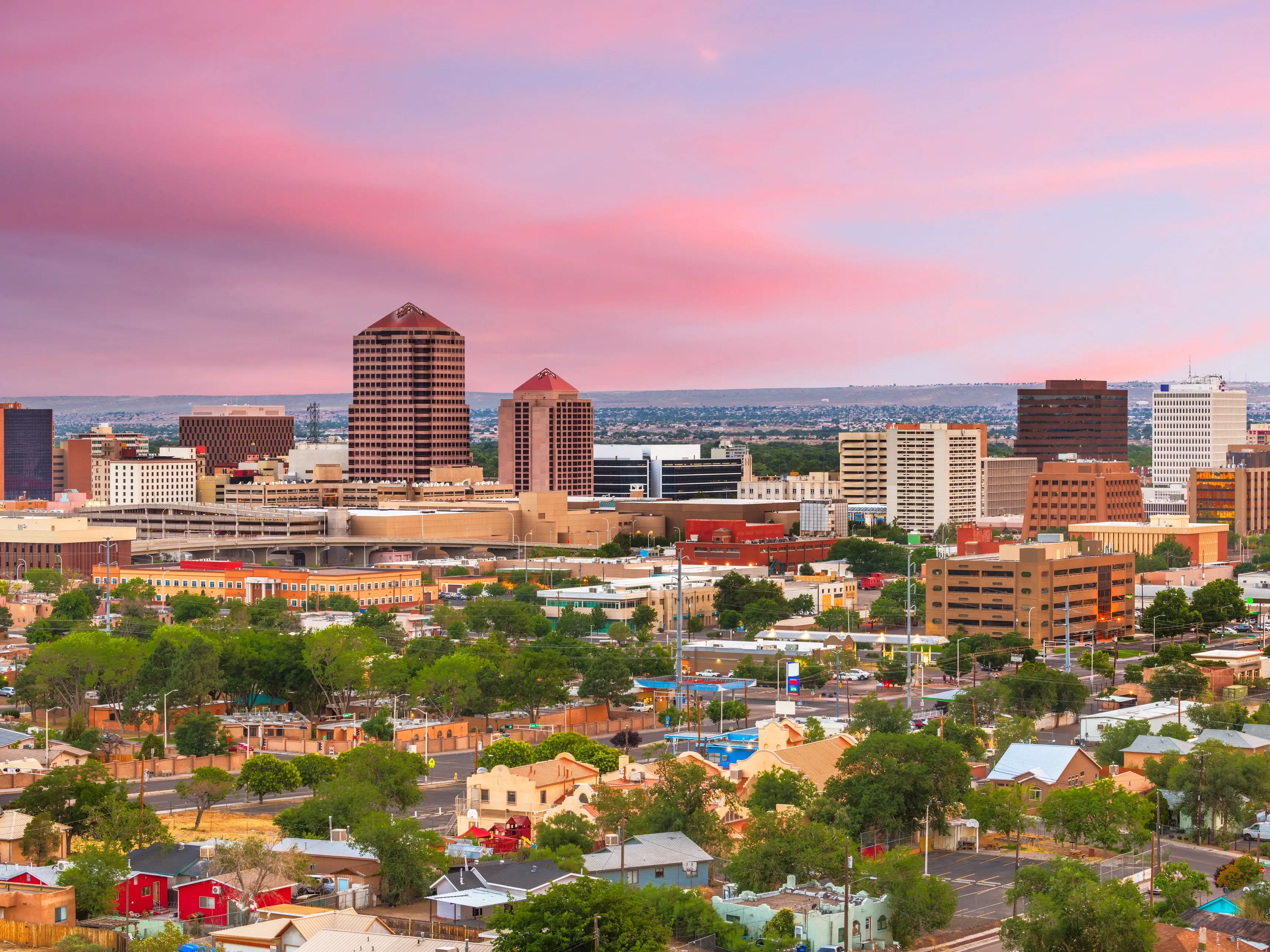 Buildings in Albuquerque, New Mexico.