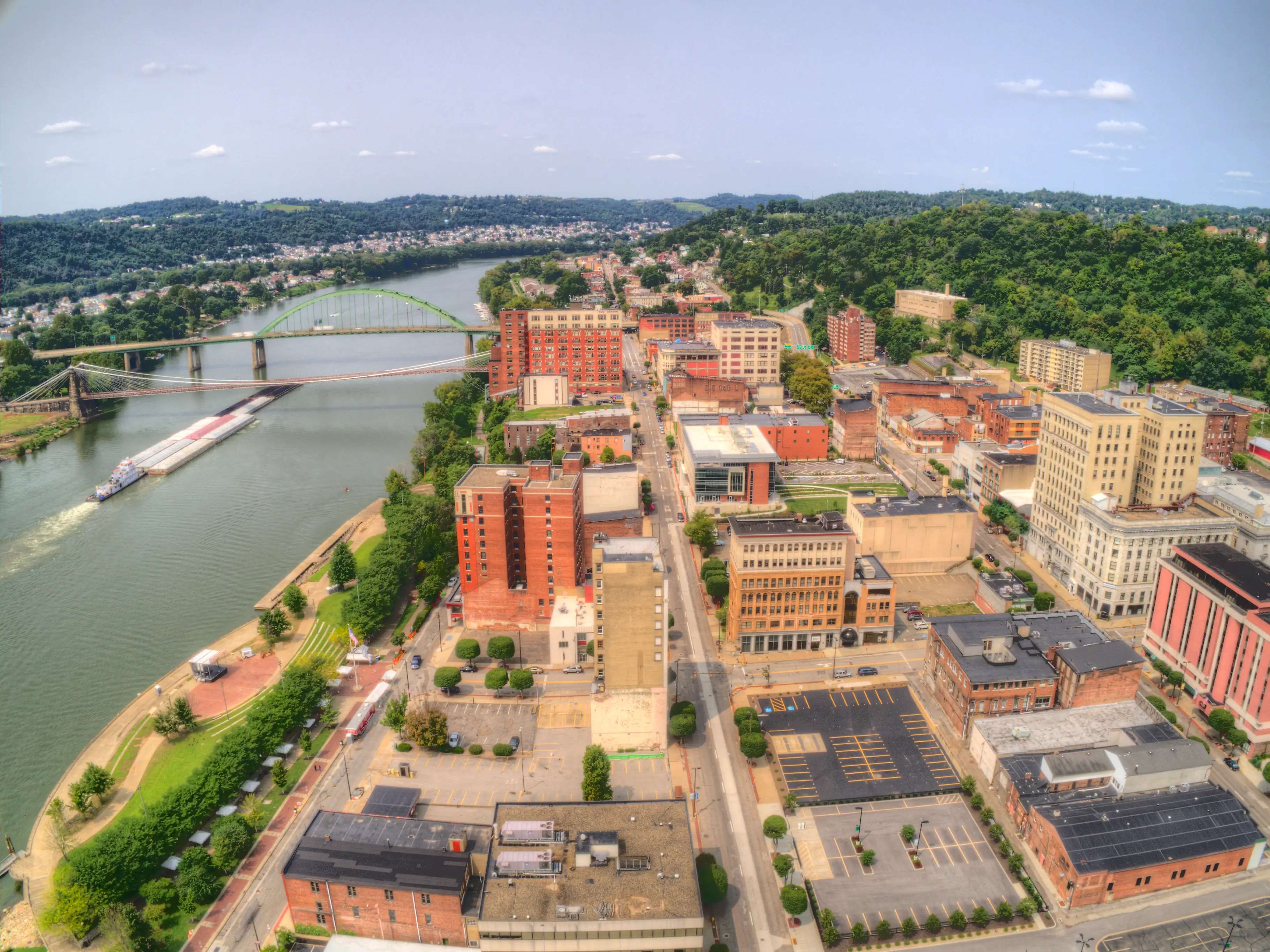 Buildings in Wheeling, West Virginia.