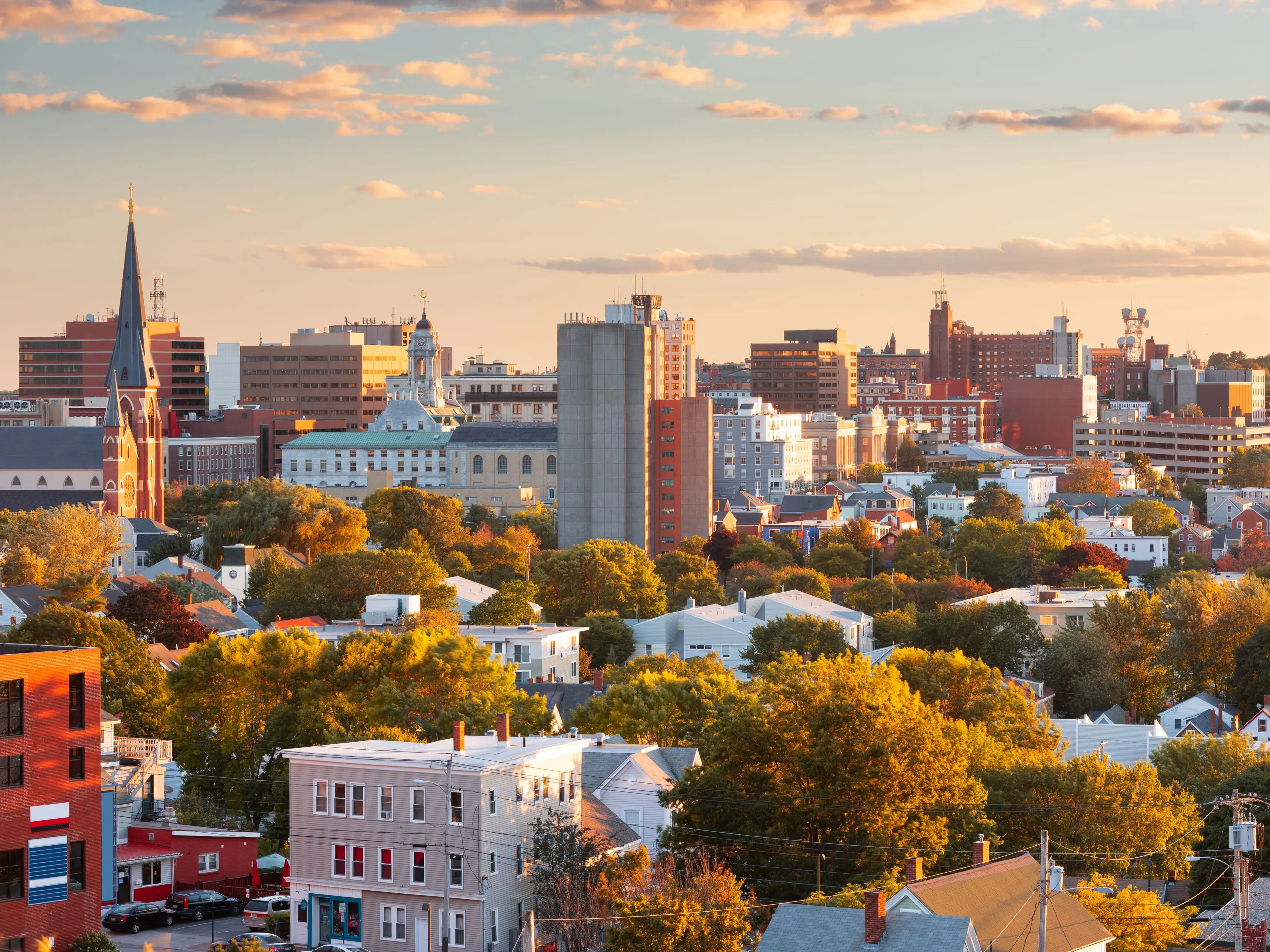 Buildings in Portland, Maine.