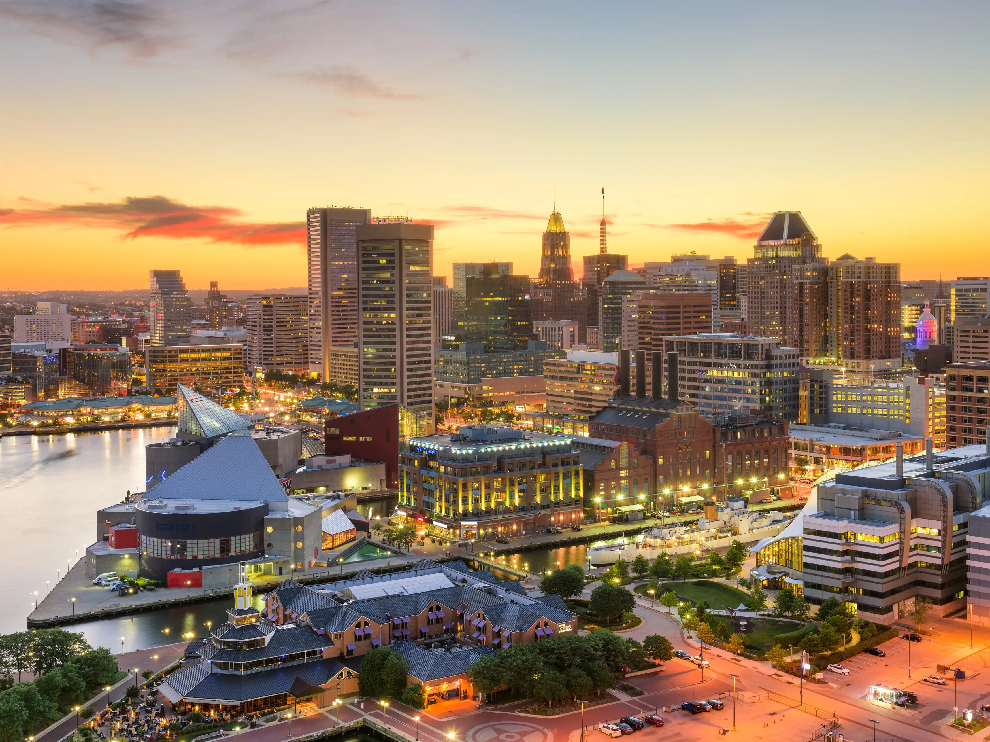 Buildings in Baltimore, Maryland.