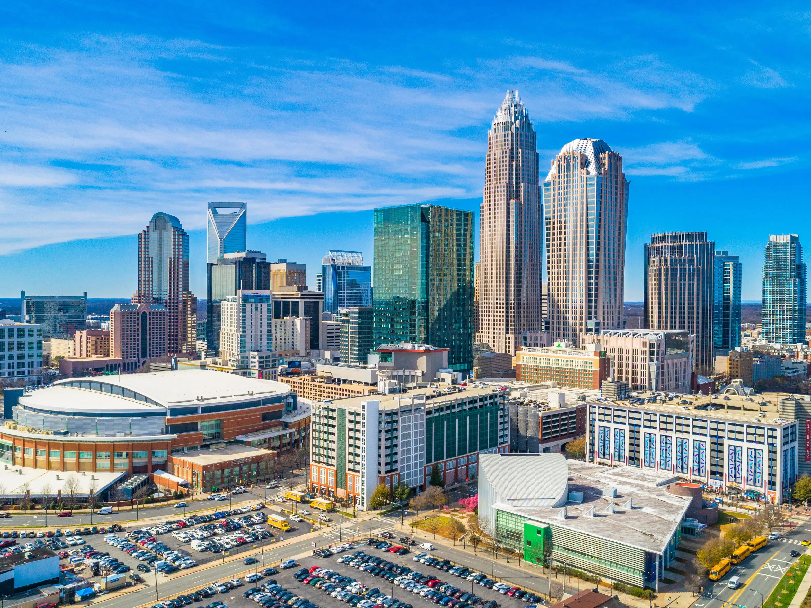 Buildings in Charlotte, North Carolina.