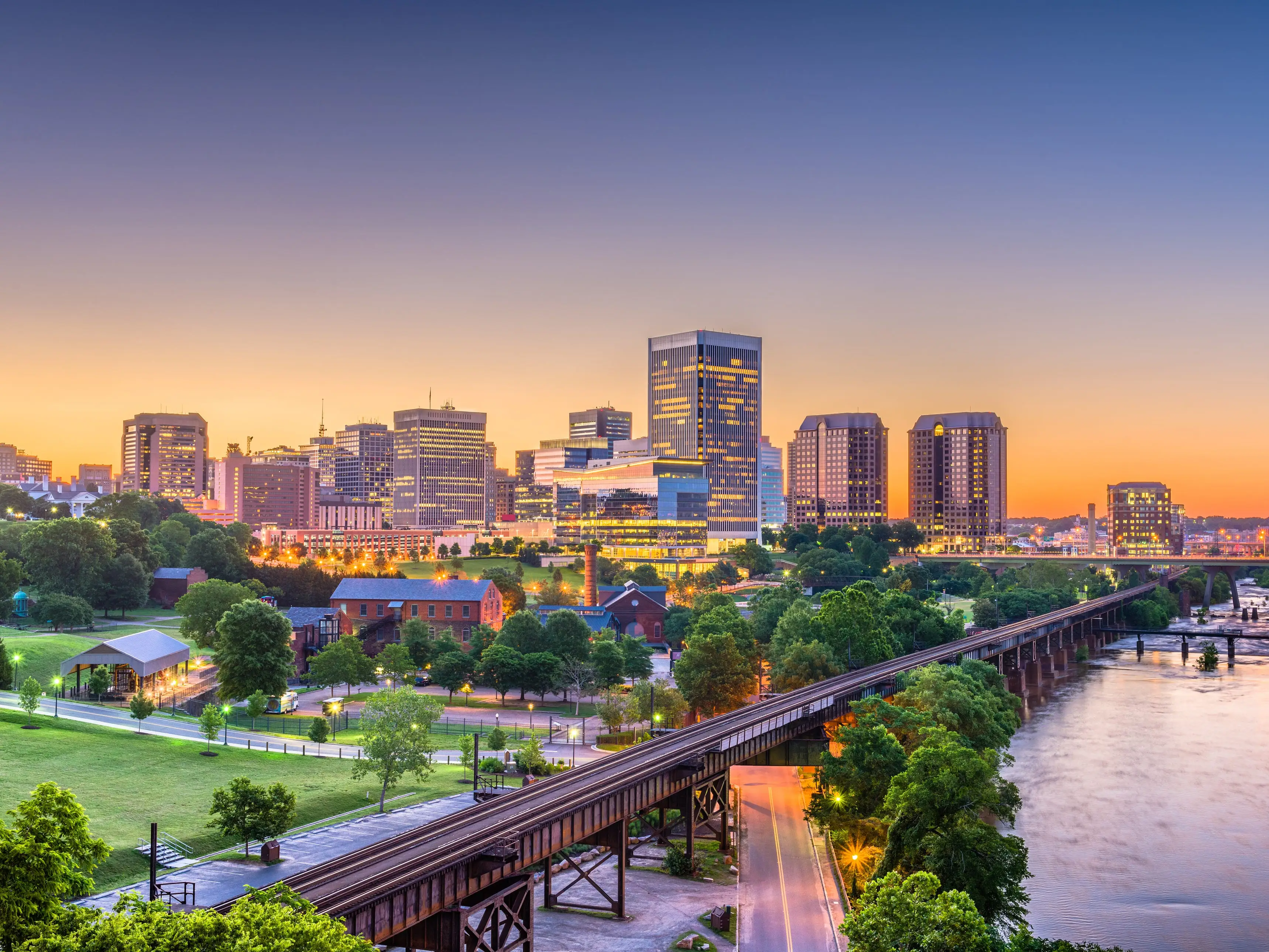 Buildings in Richmond, Virginia.