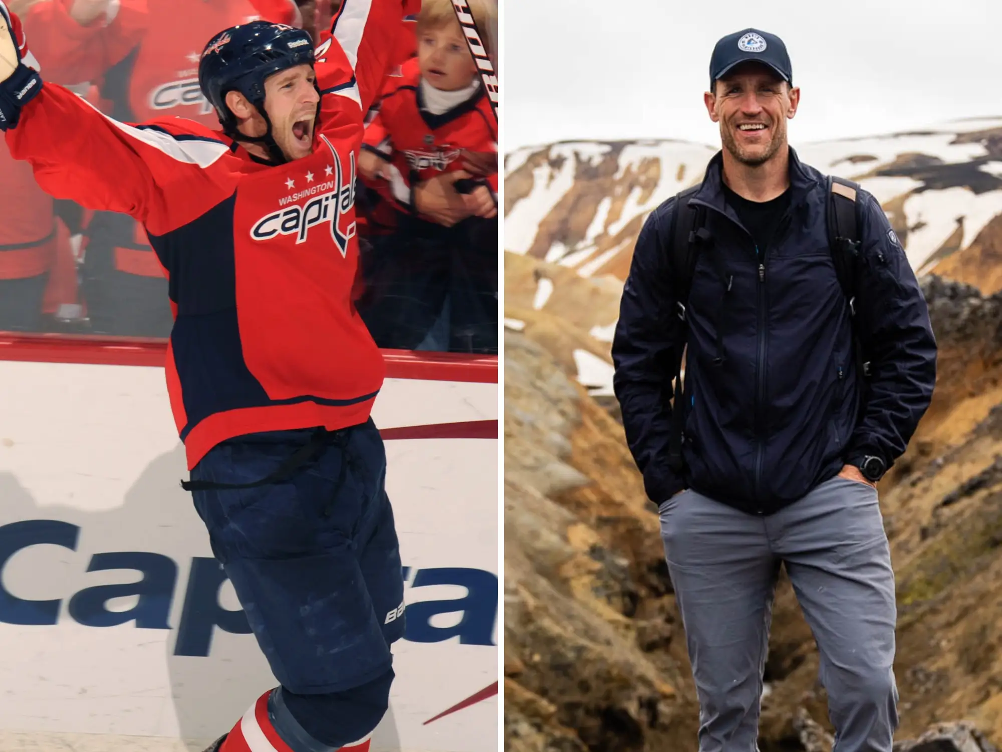 Brooks Laich playing hockey side by side traveling