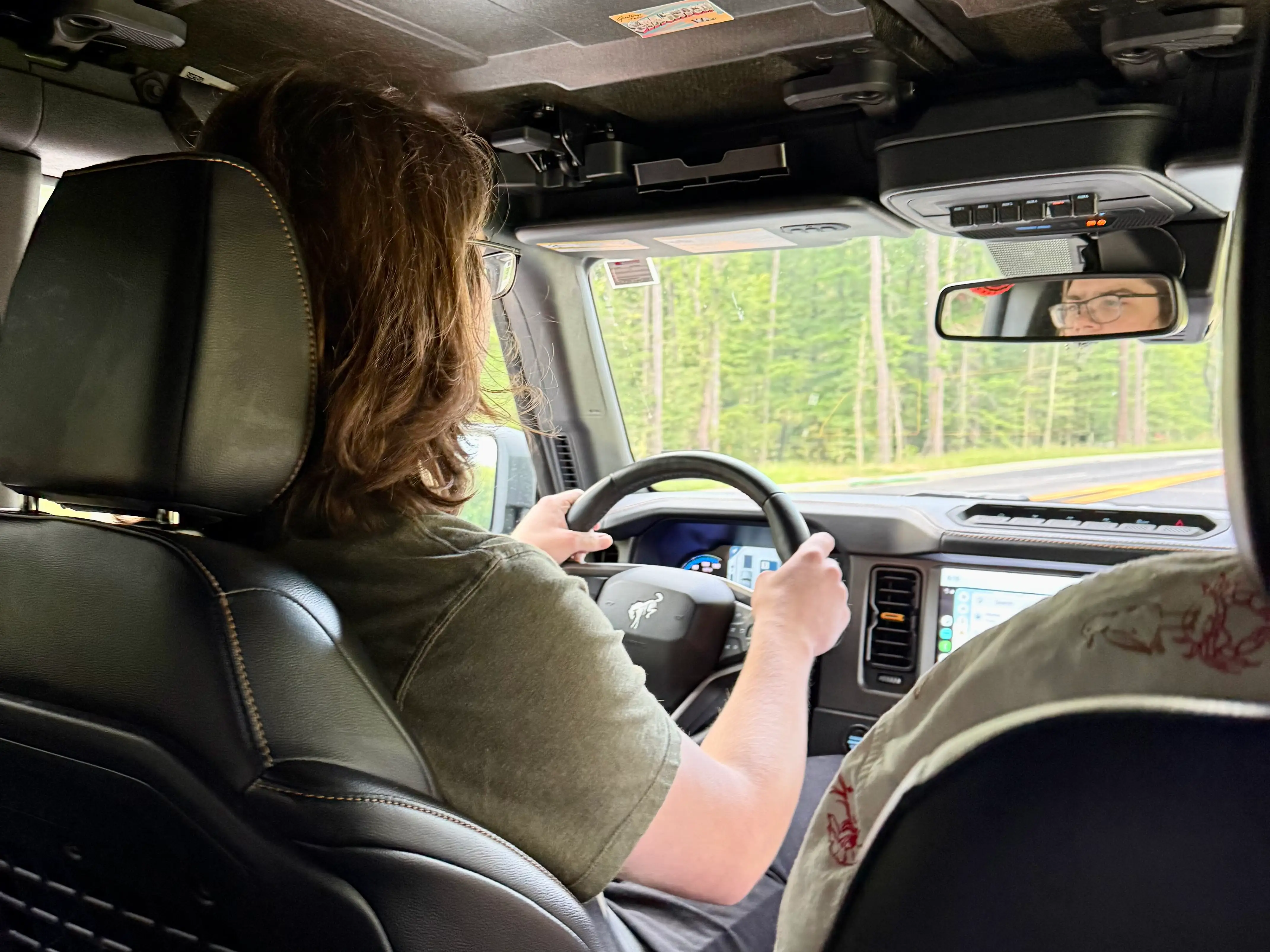 The author's son during one of his first driving lessons.