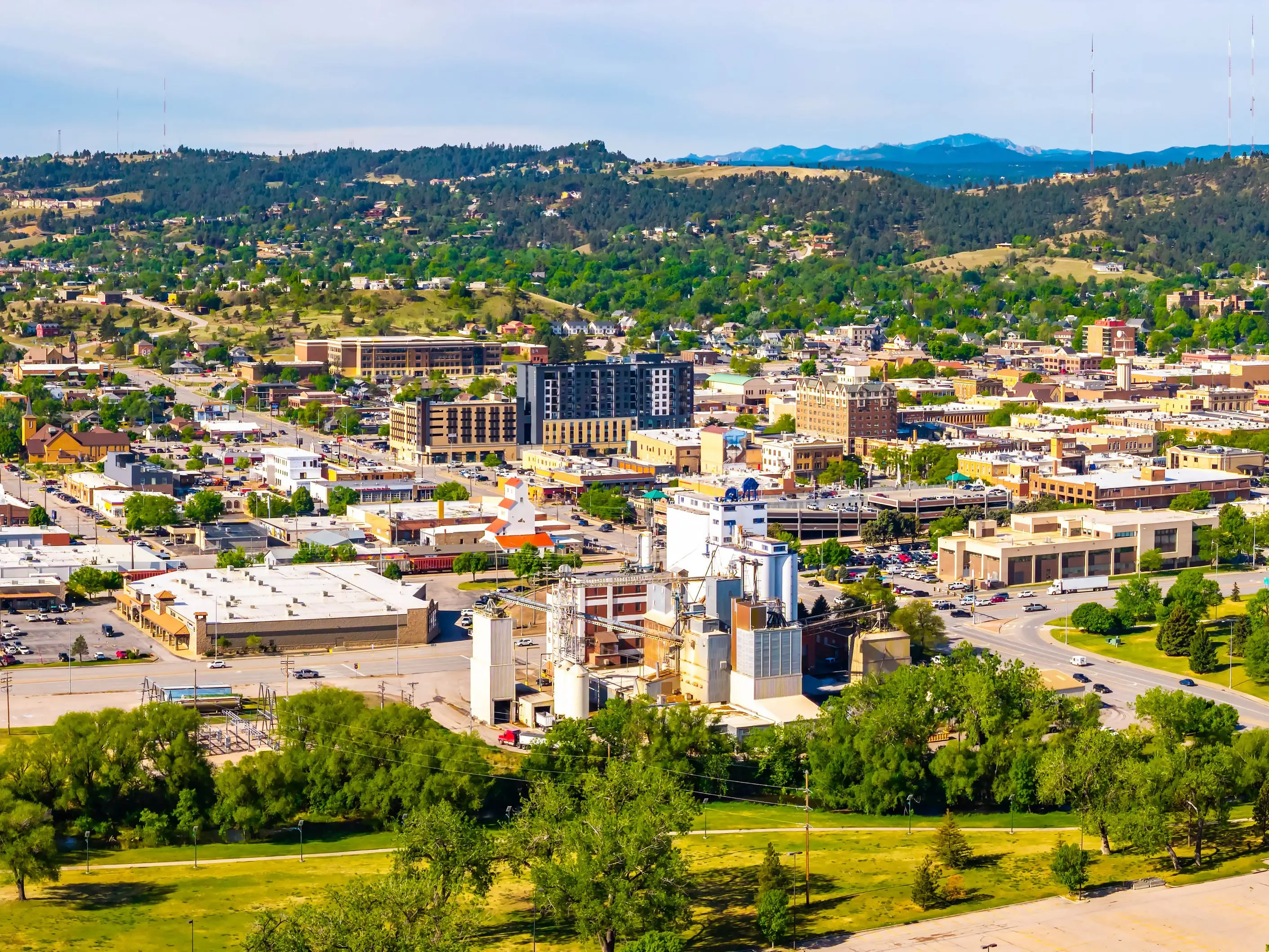 Rapid City, South Dakota skyline.
