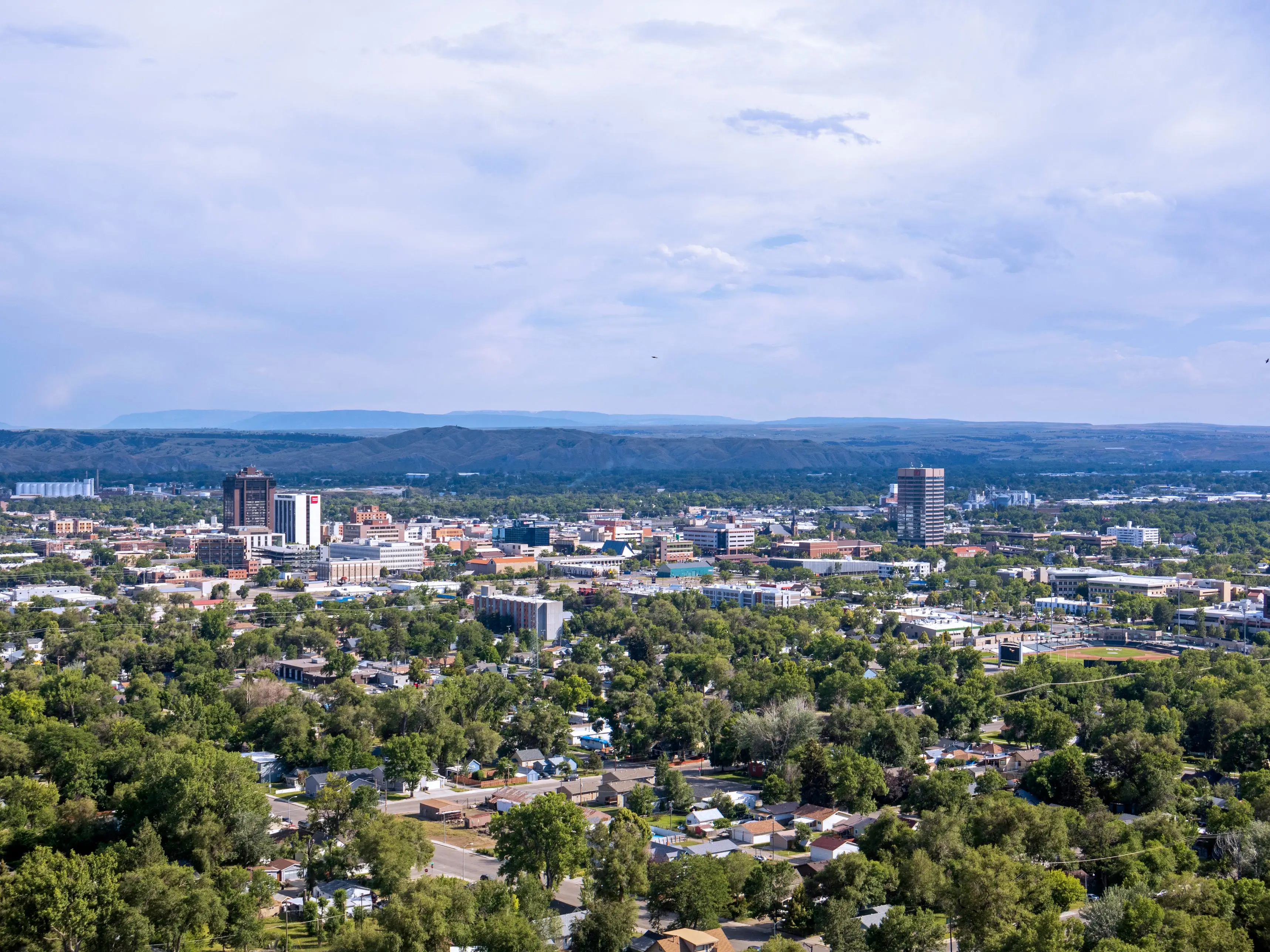 Skyline of Billings, Montana.