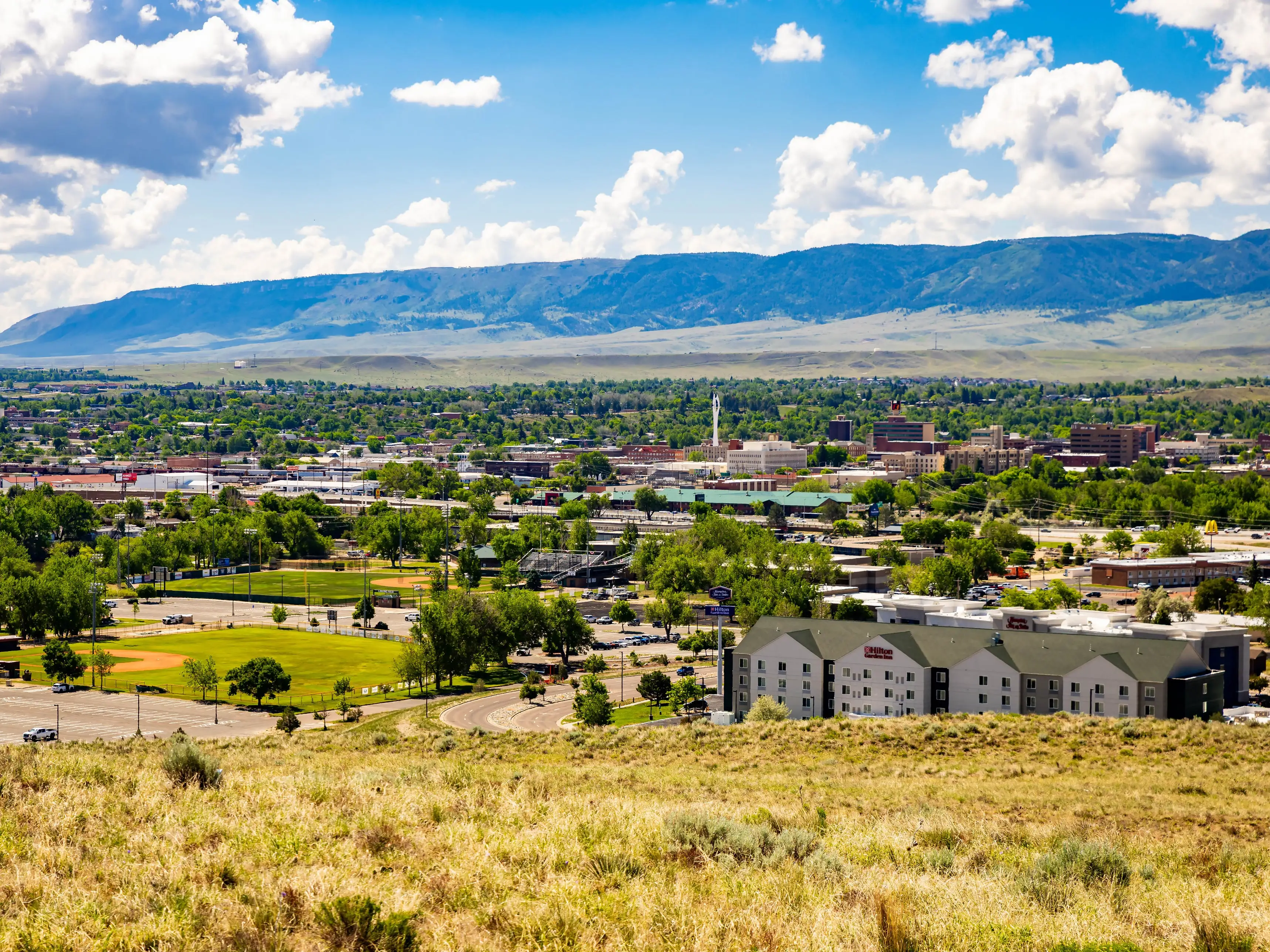Skyline of Casper, Wyoming.