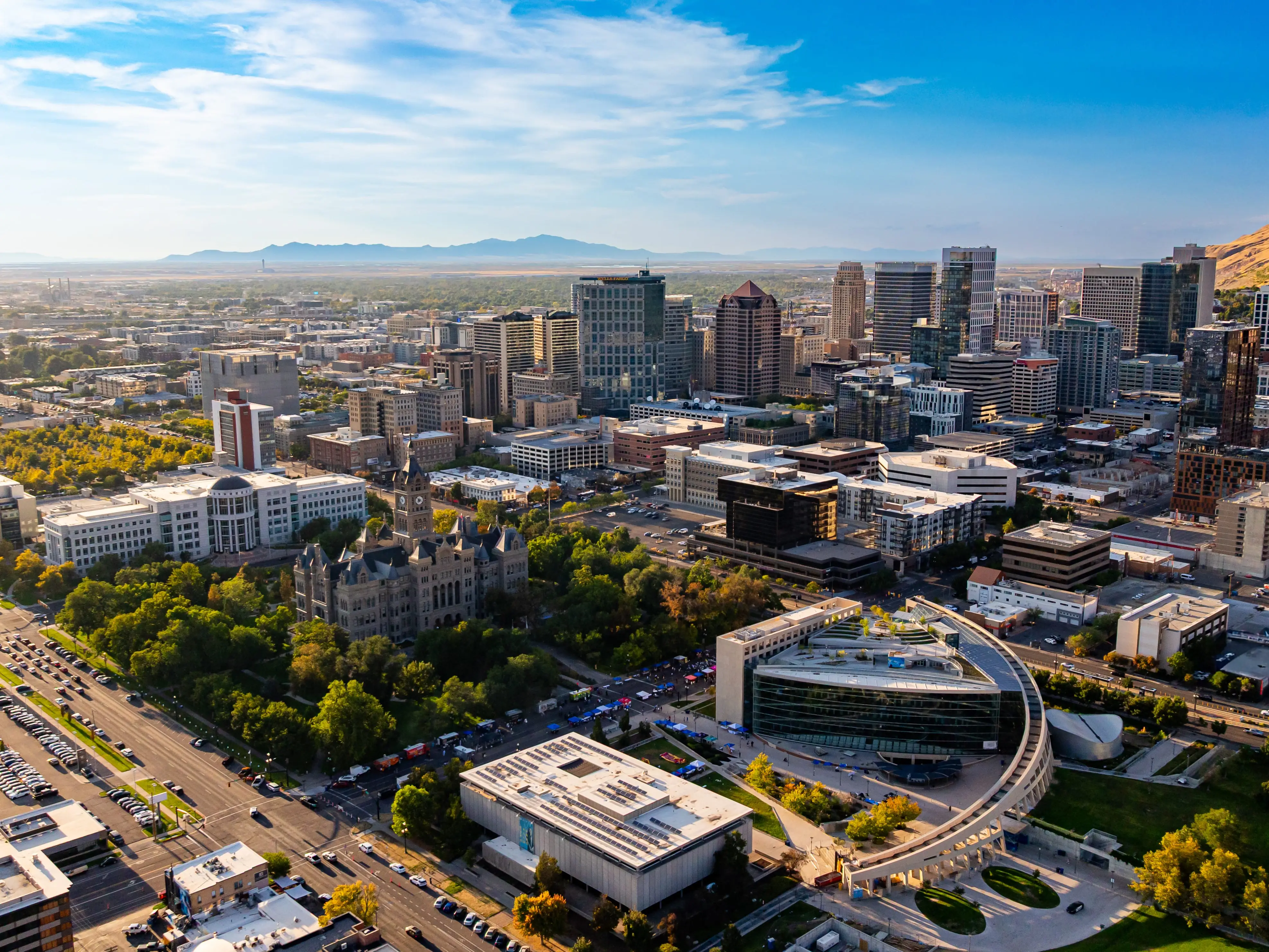 Buildings in Salt Lake City, Utah.