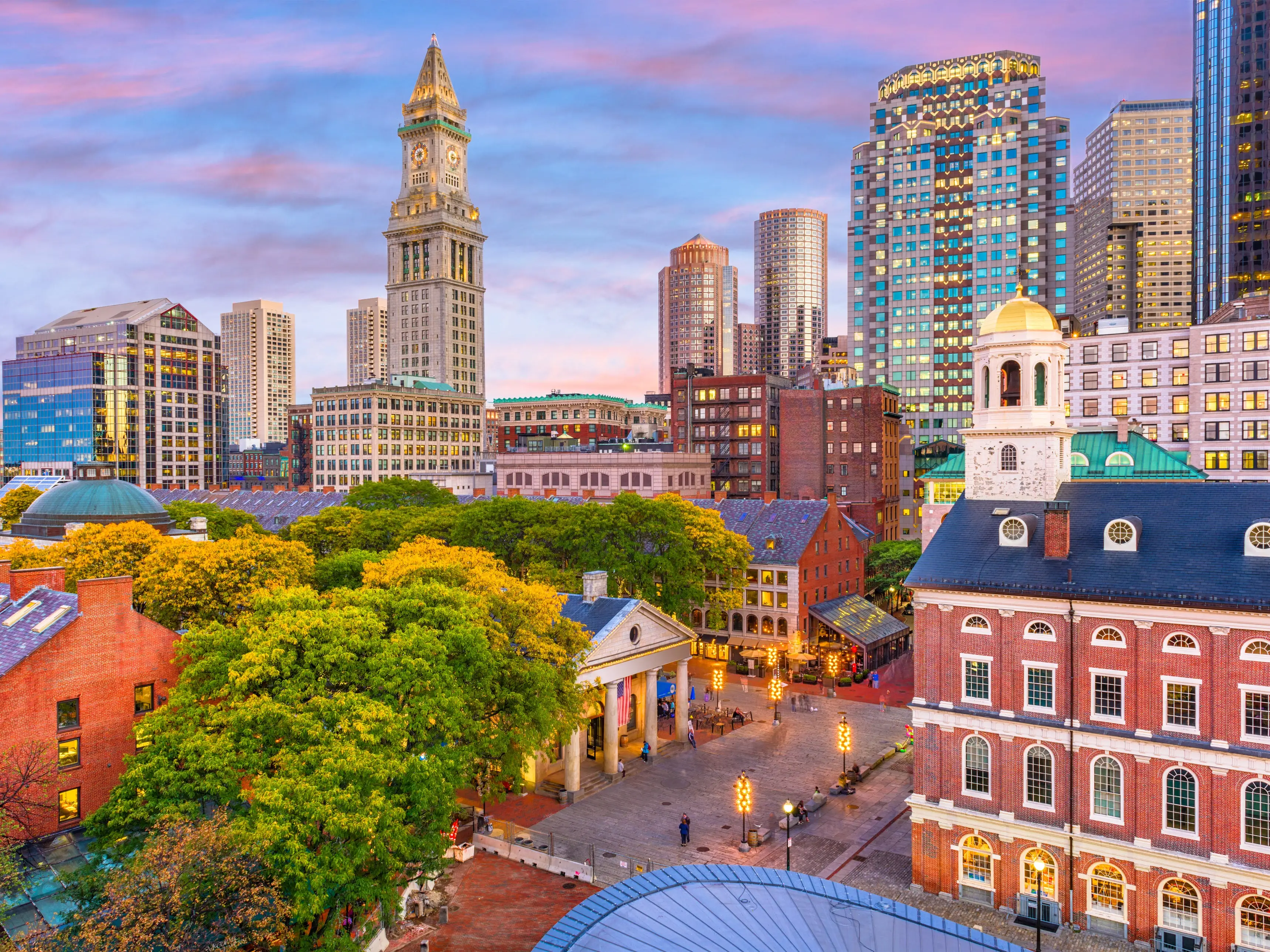 Buildings in Boston, Massachusetts.