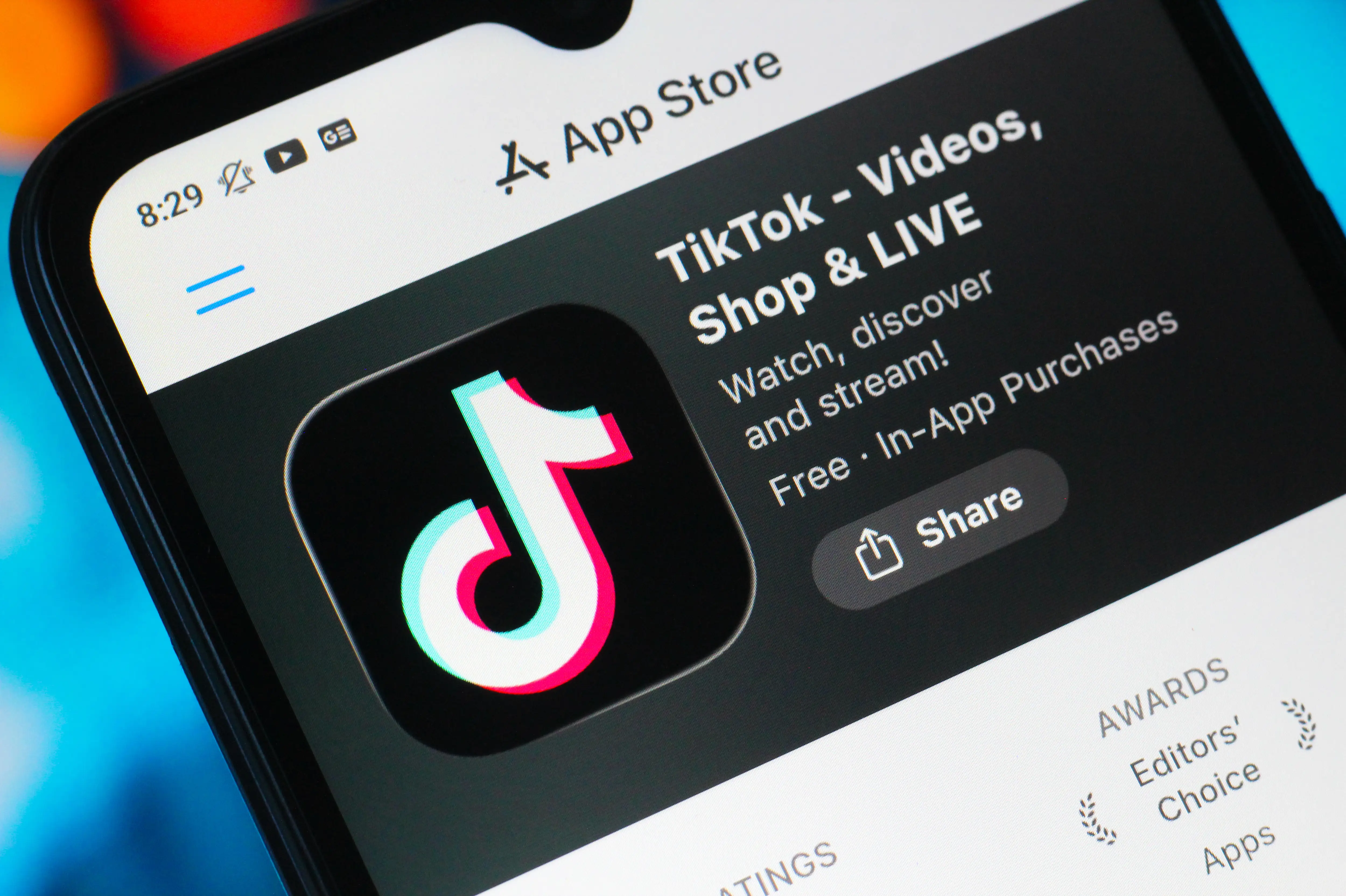 CANADA - 2026/07/04: In this photo illustration, the TikTok (Tik Tok) logo is seen displayed on a smartphone screen in the Apple app store. (Photo Illustration by Thomas Fuller/SOPA Images/LightRocket via Getty Images)