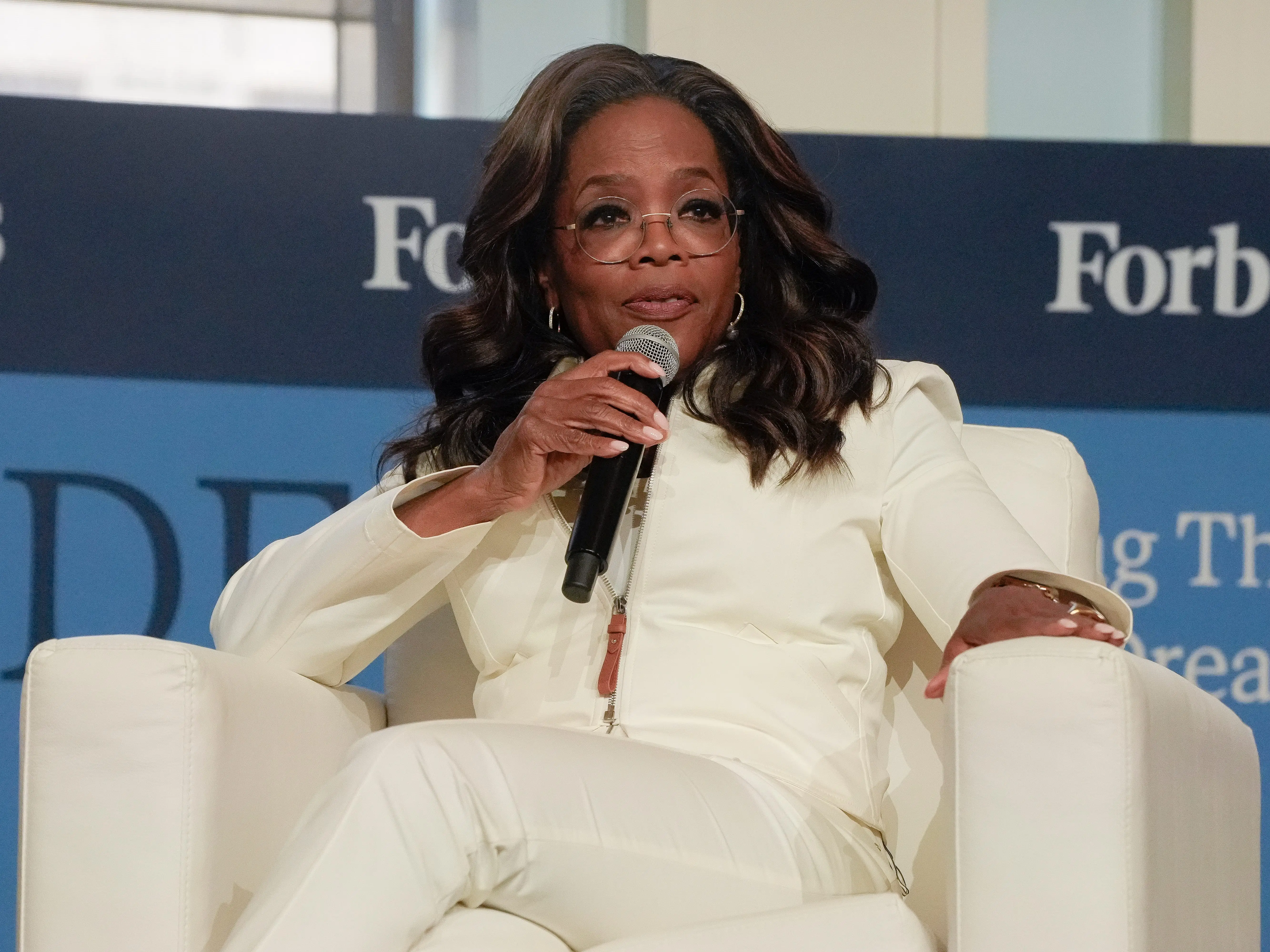 Oprah Winfrey speaks during the Forbes Self-Made 250 Celebration at the Museum of the American Revolution on June 17, 2026 in Philadelphia, Pennsylvania