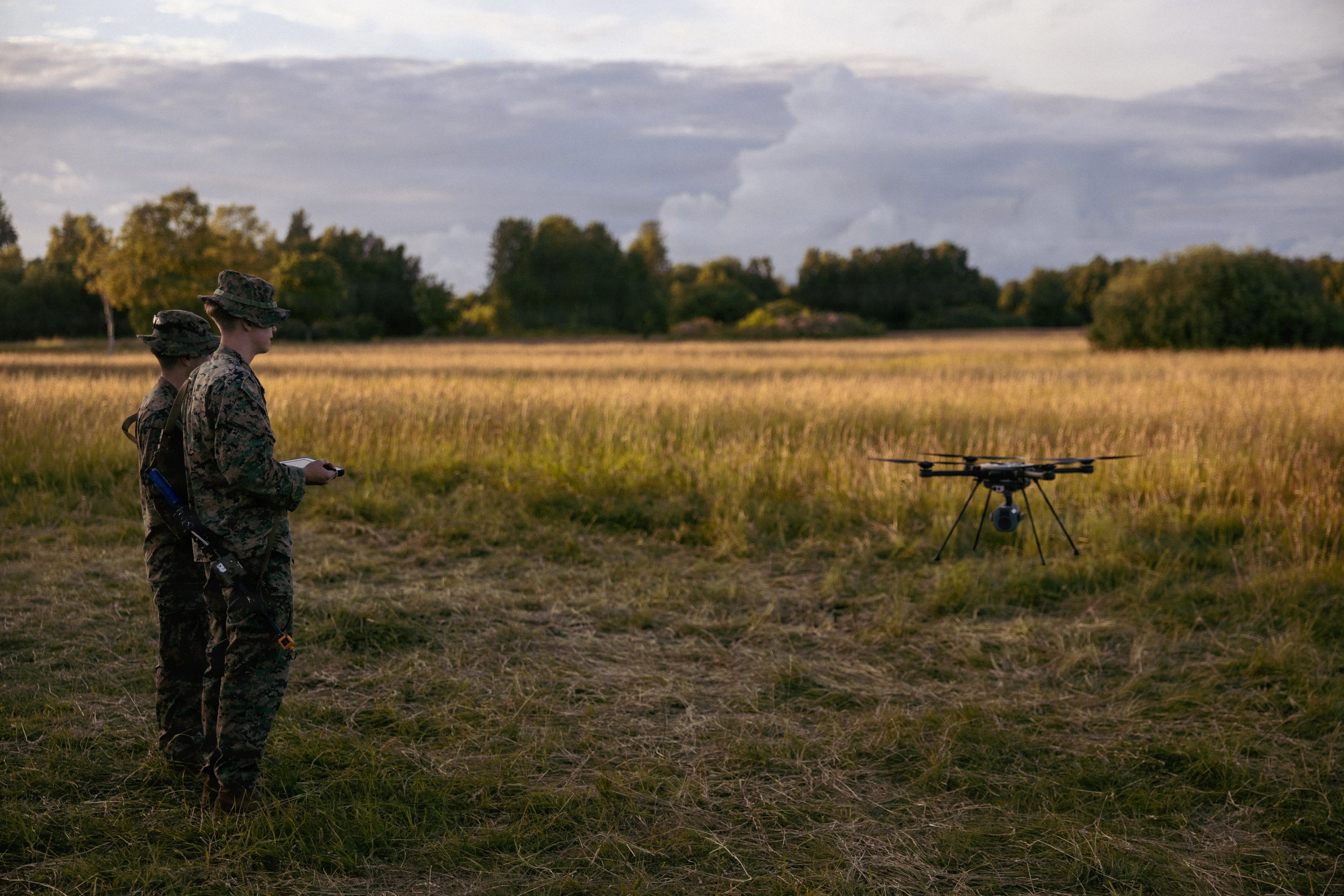 US Marine Corps Lance Cpl. Walter Jackson, a geospatial intelligence specialist with 2nd Intelligence Battalion, II Marine Expeditionary Force Information Group, operates an R80D sky-raider drone during exercise Baltic Operations 2026 in Saaremaa, Estonia, June 15, 2026.