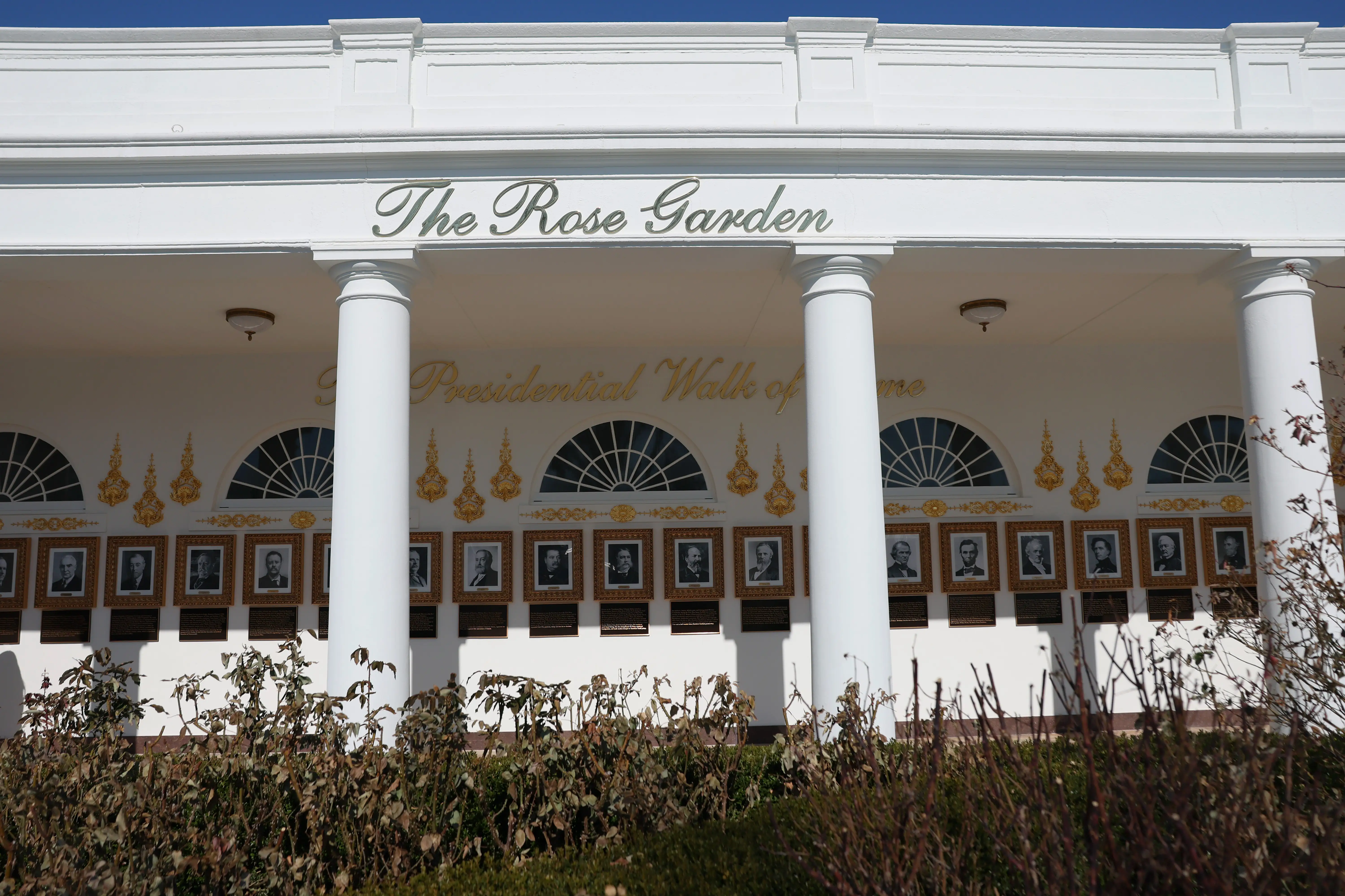 The White House Rose Garden.