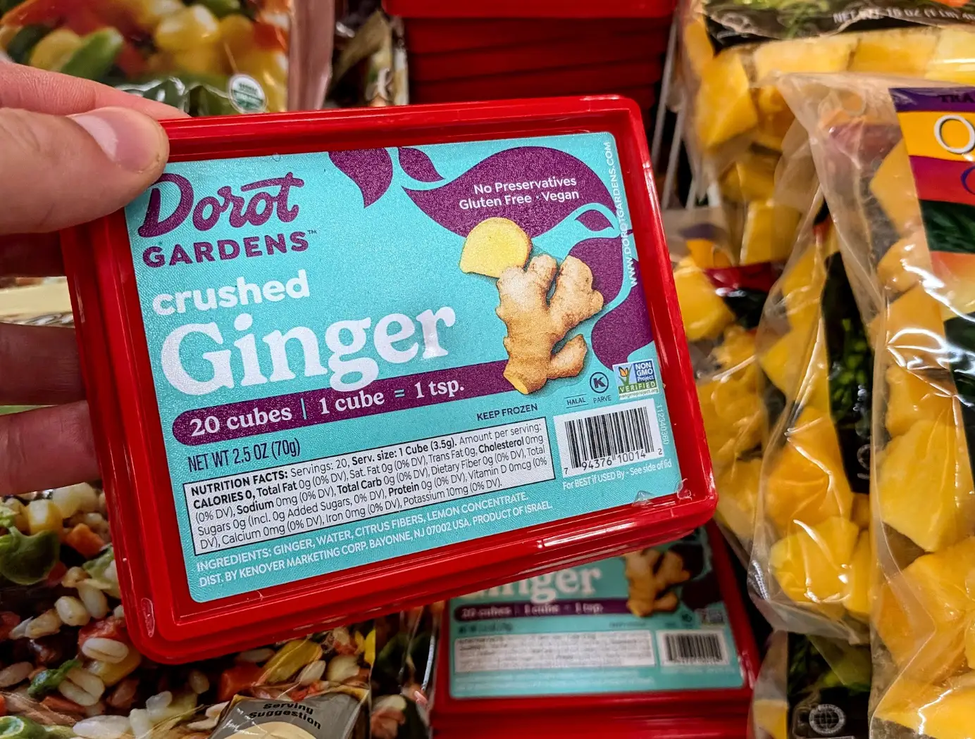 Dorot Gardens crushed ginger from Trader Joe's.