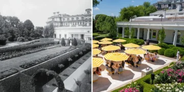 Donald Trump added a new statue to the White House Rose Garden. See how the space has changed over the years.