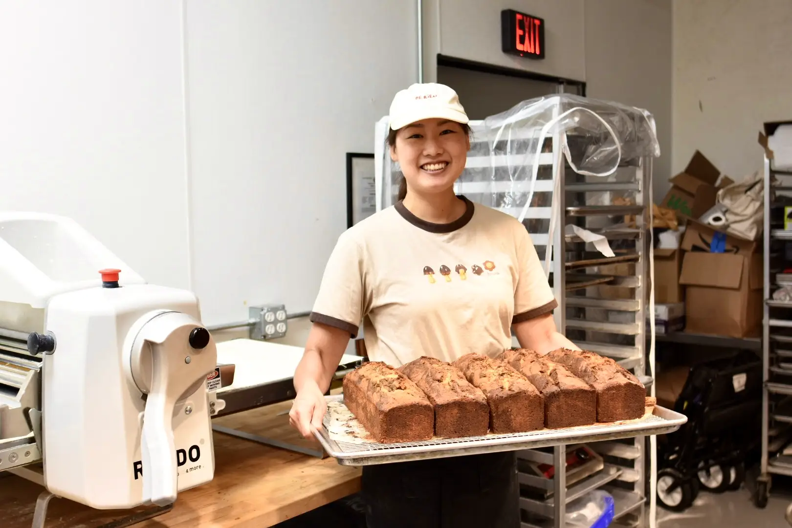 Hali Mo holding pastries