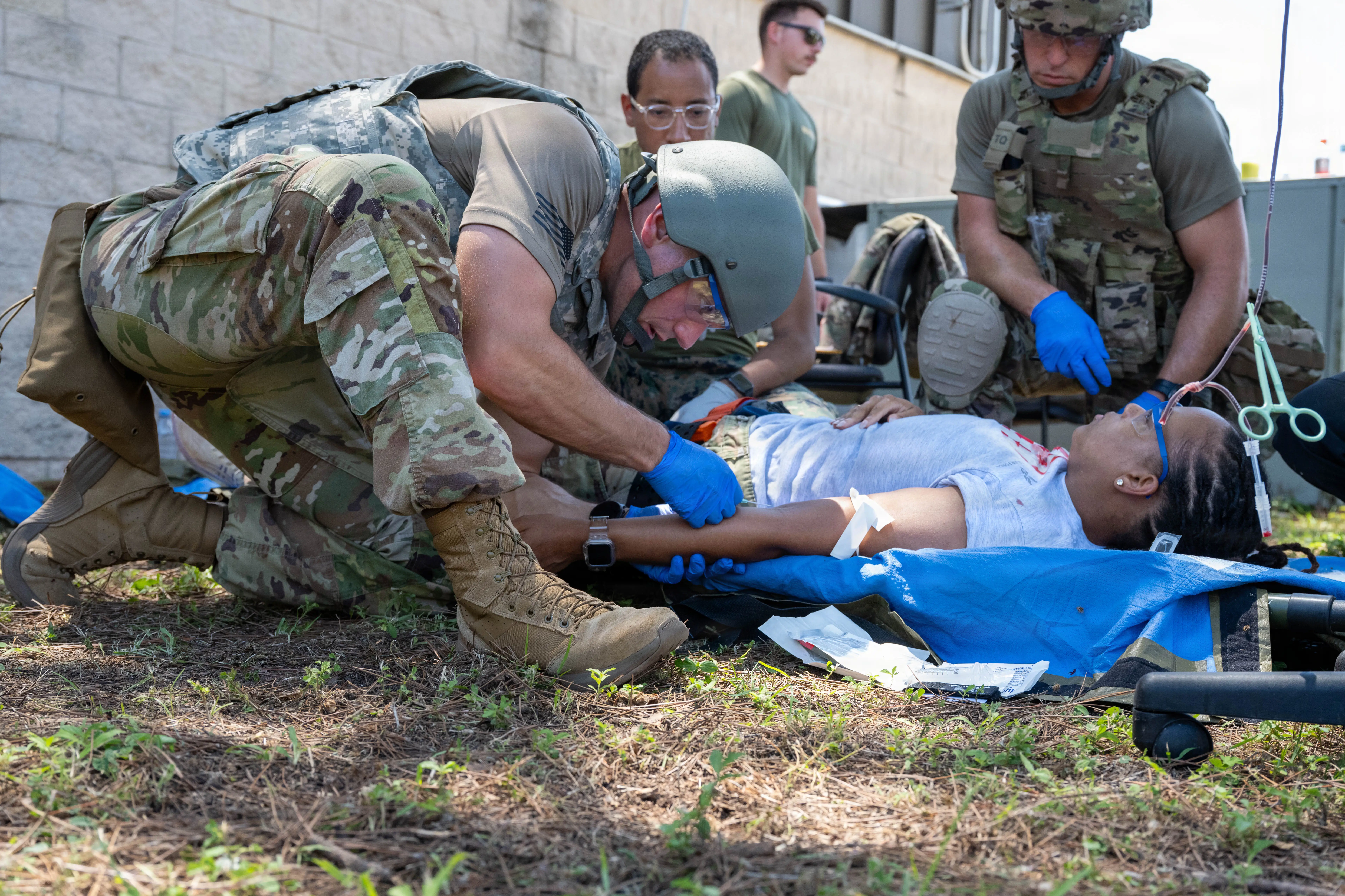 US military special operation operations personnel conduct combat casualty care training at Hurlburt Field, Florida, June 11, 2026.
