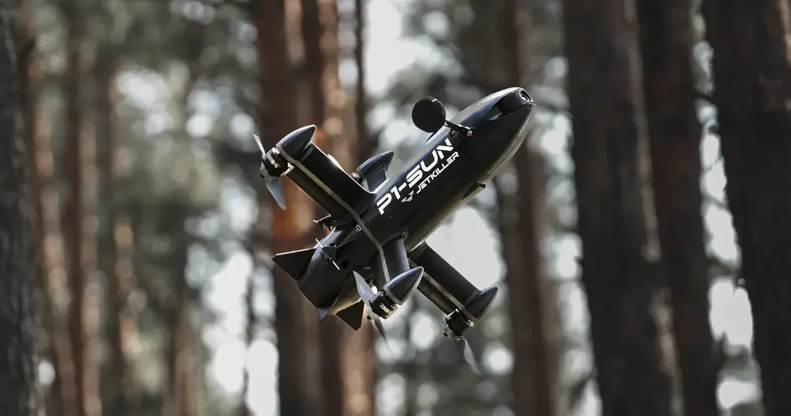 A Ukrainian arms maker says it’s got a new high-speed interceptor built to hunt Russia’s jet-powered Shaheds