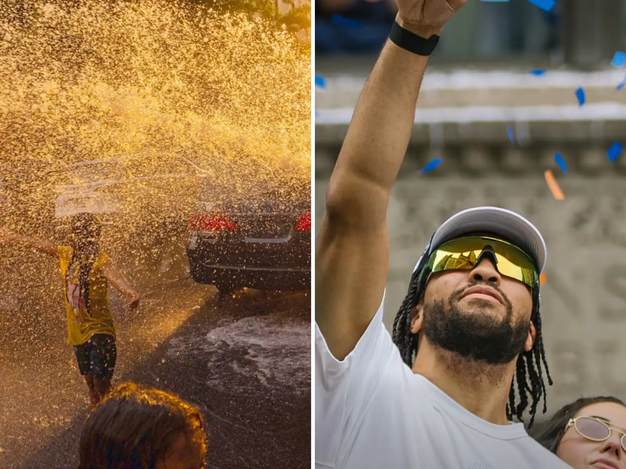 A celebration in the Anthropic ad and Jalen Brunson in the Meta ad.
