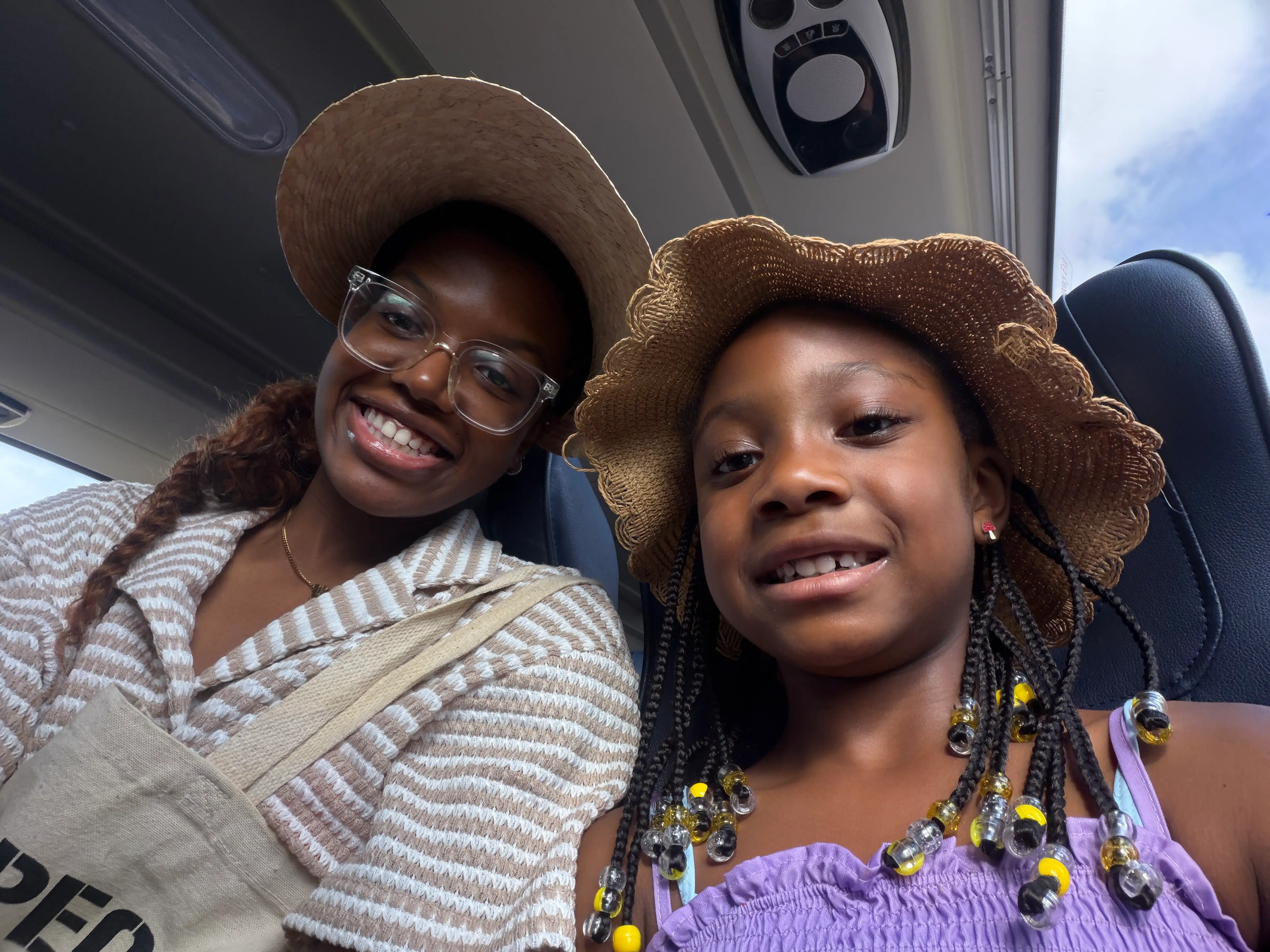 The writer and her 6-year-old niece posing for a selfie.