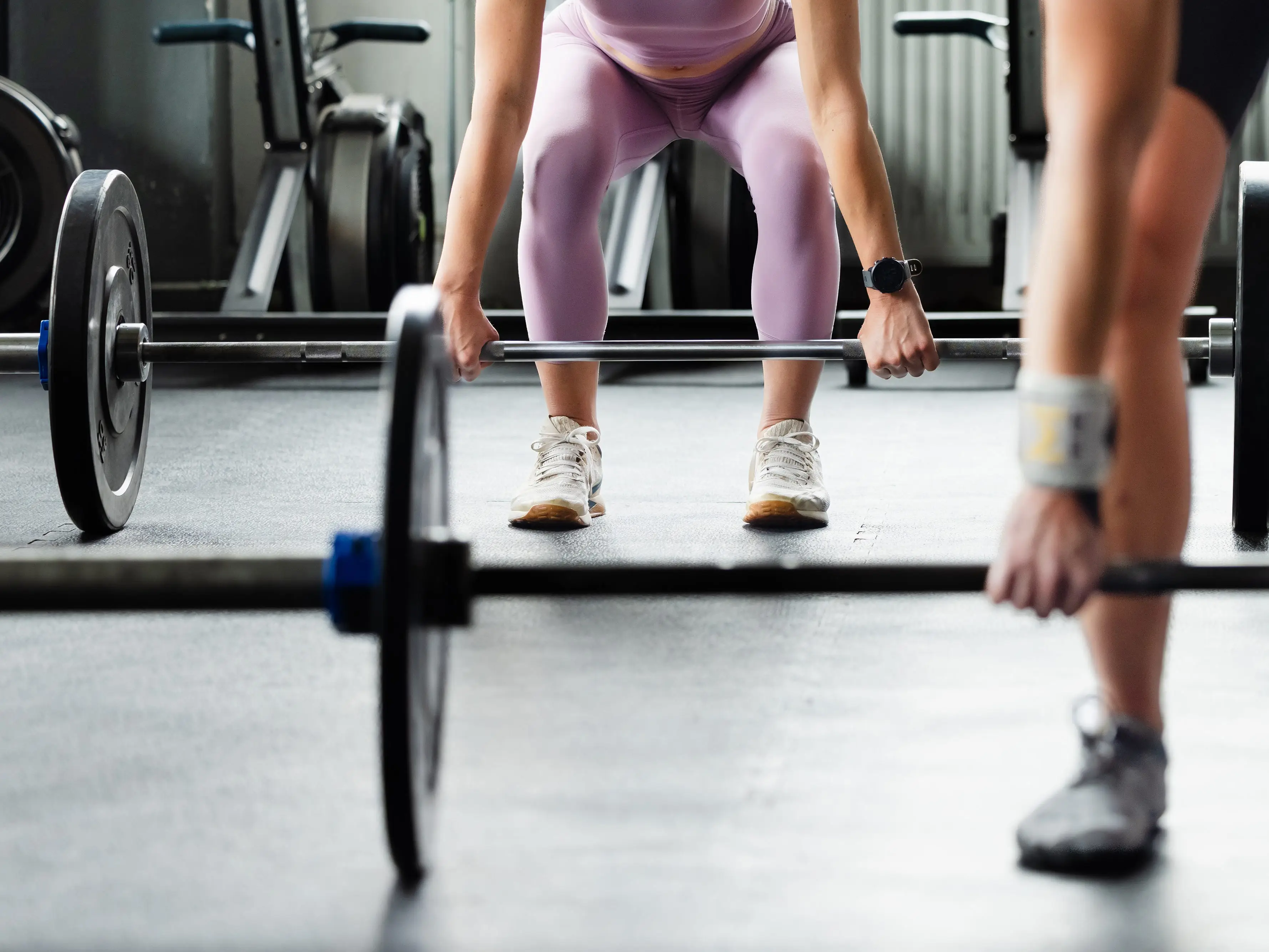 Women deadlifting